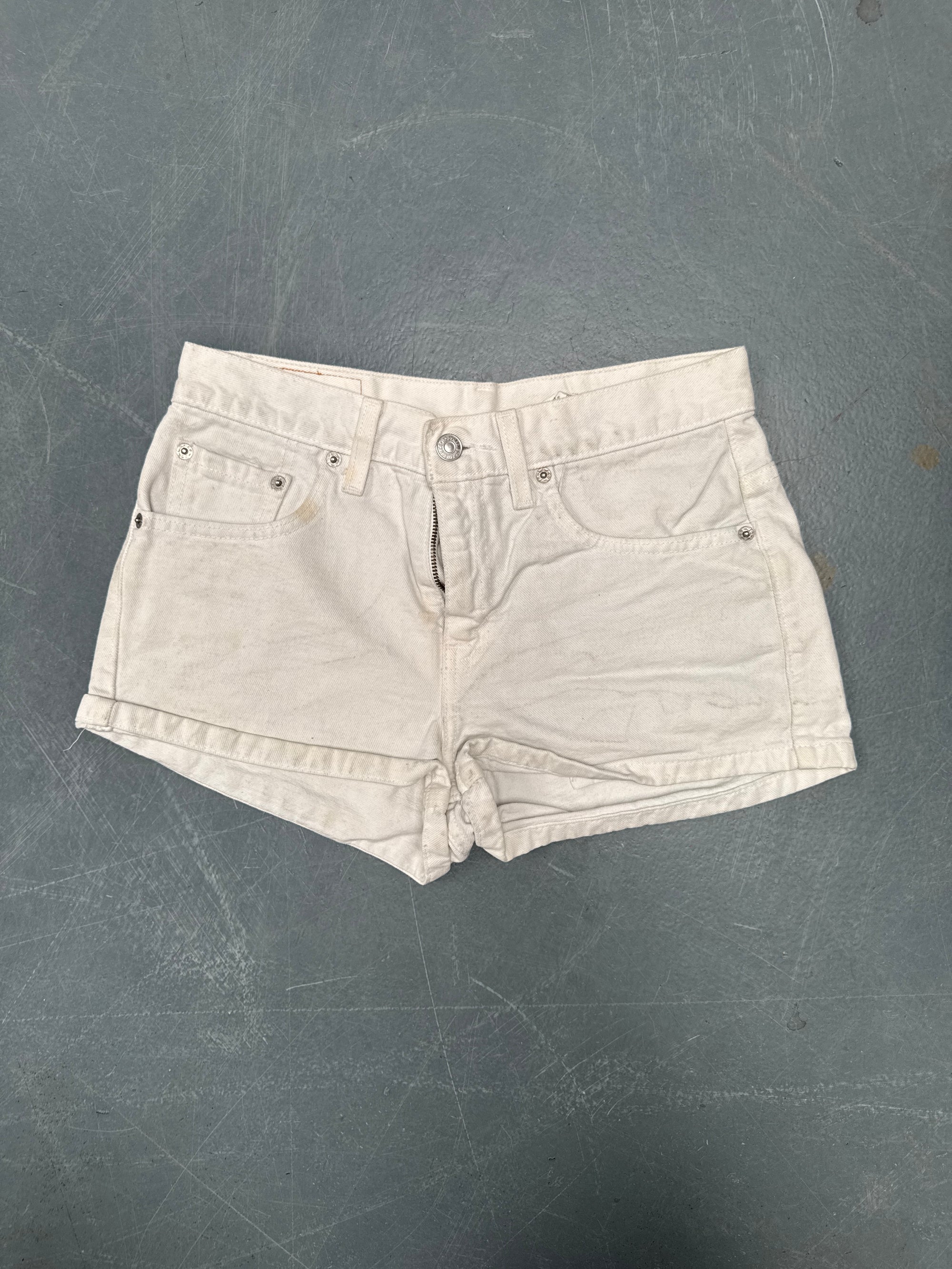 Vintage Ladies Levis Cut Off Denim Shorts - 90s Made - W 27 - SH428
