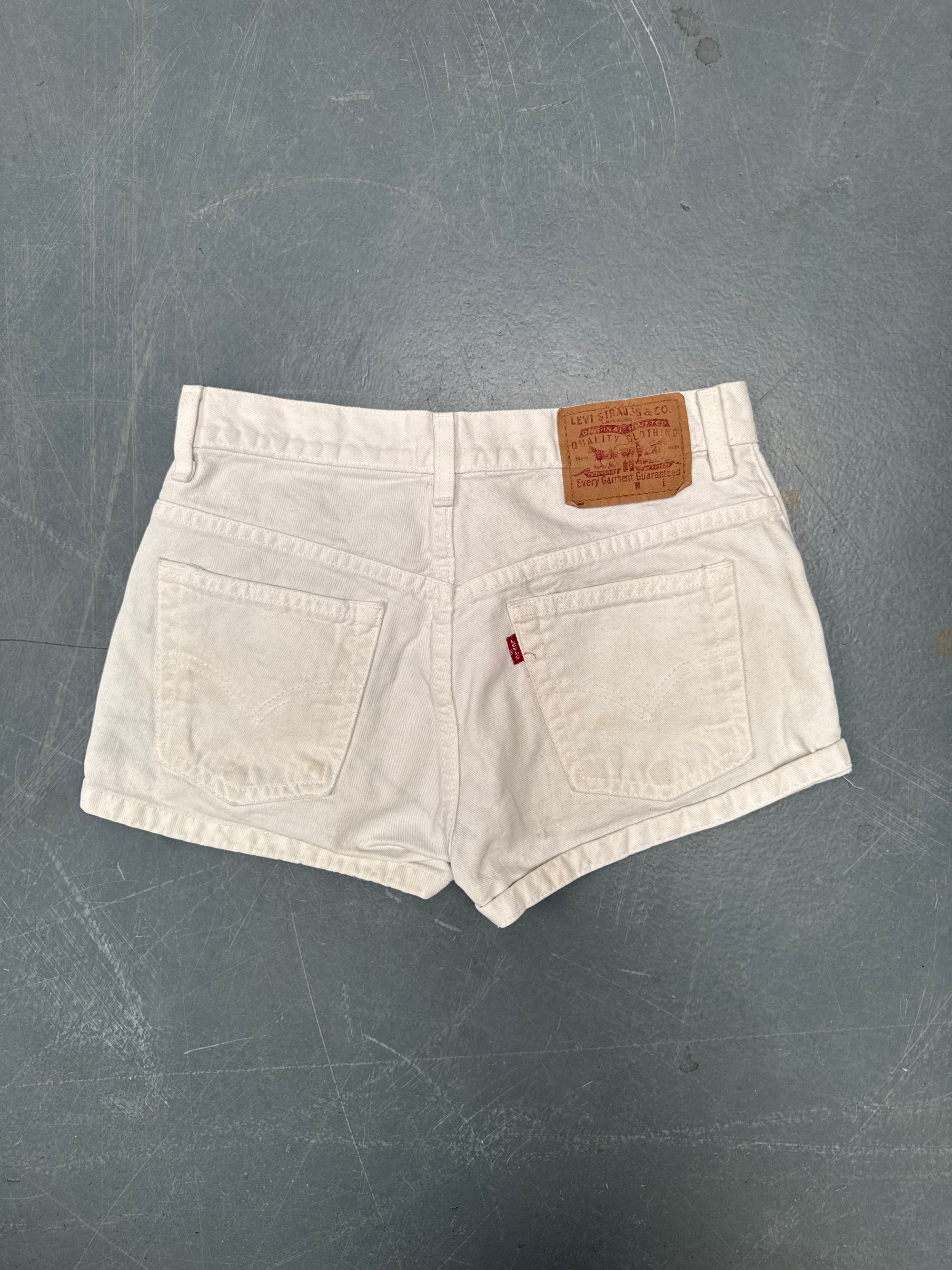 Vintage Ladies Levis Cut Off Denim Shorts - 90s Made - W 27 - SH428