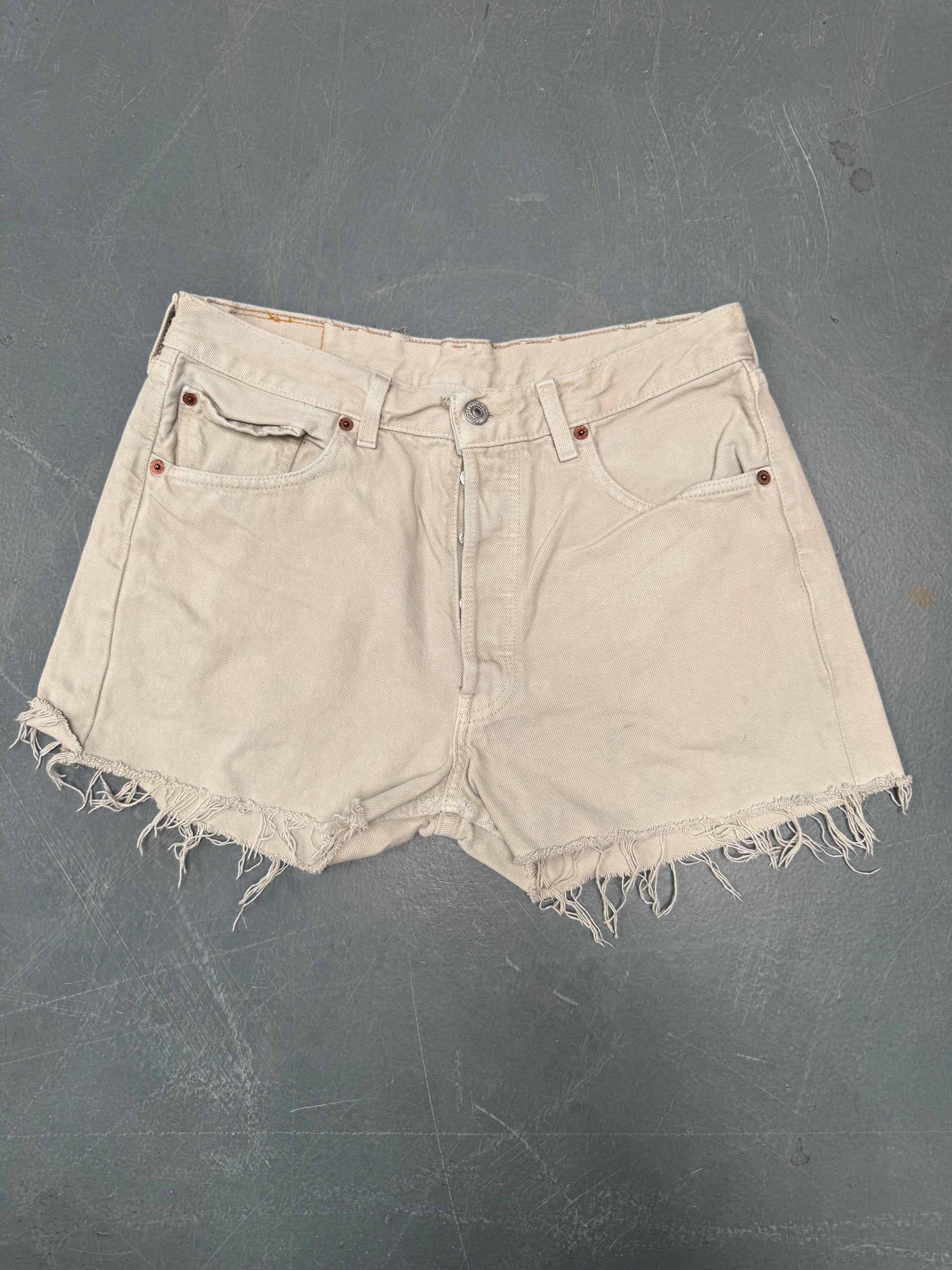 Vintage Ladies Levis Cut Off Denim Shorts - 90s Made - W 29 - SH430