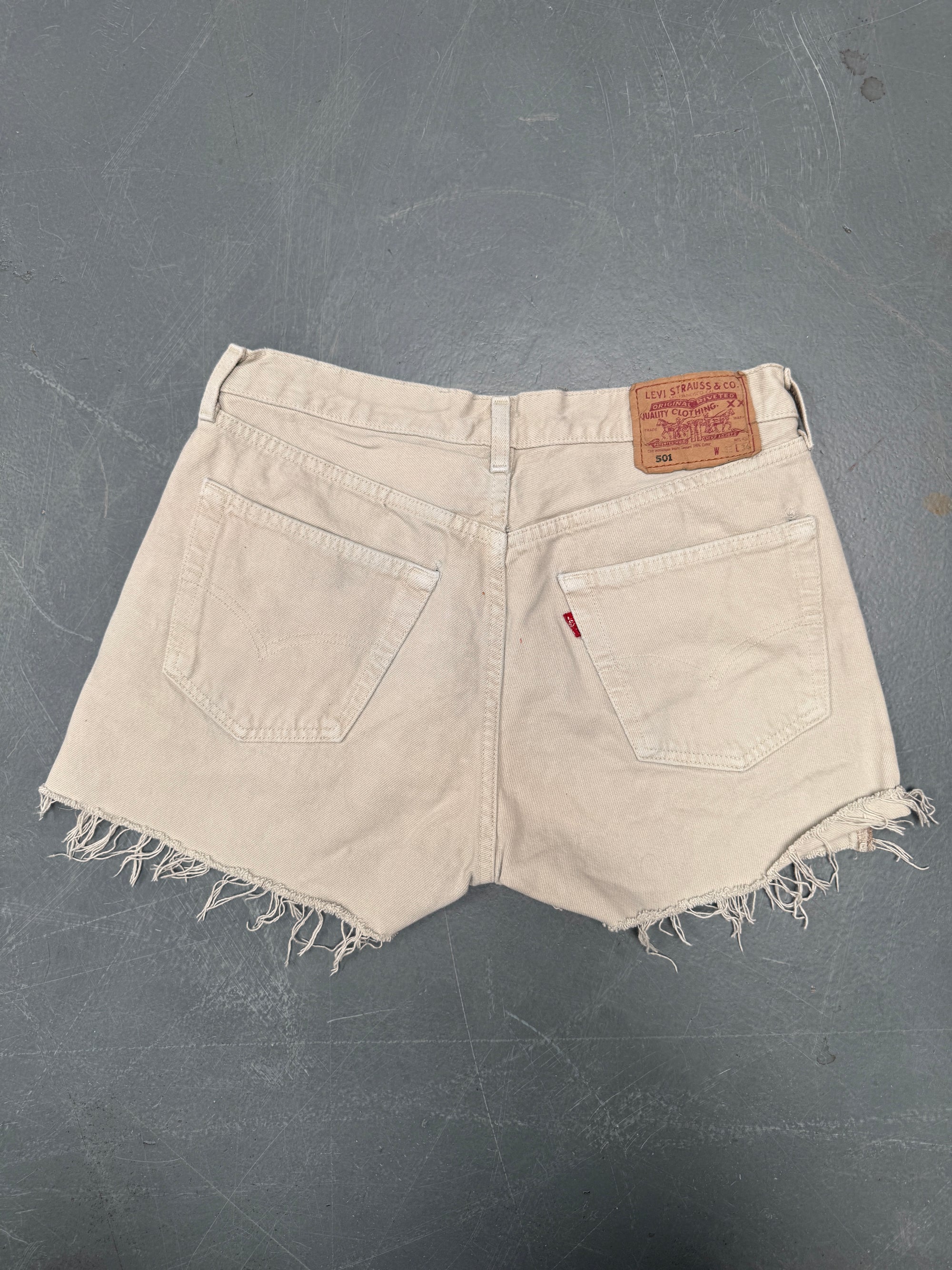 Vintage Ladies Levis Cut Off Denim Shorts - 90s Made - W 29 - SH430