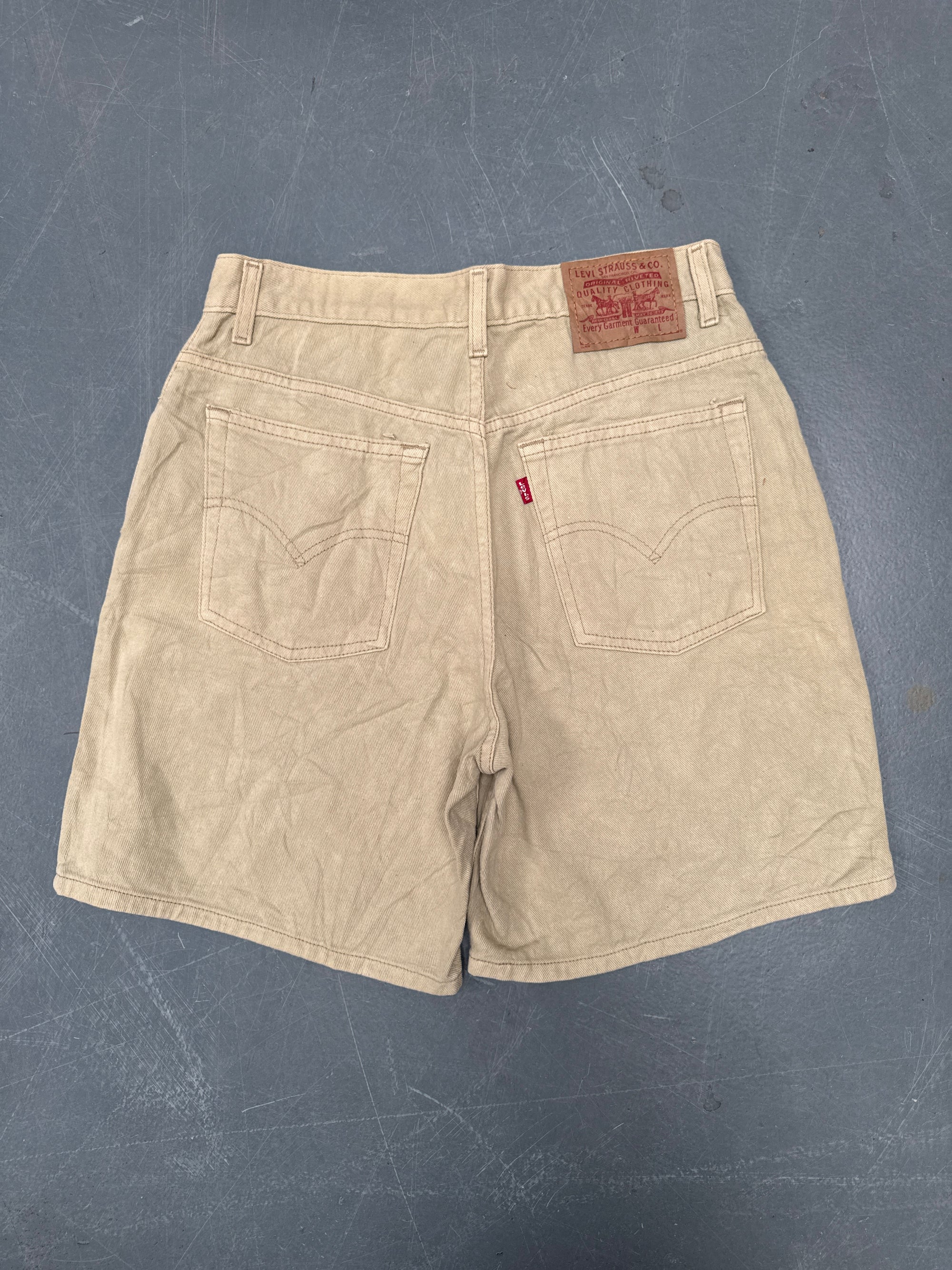 Vintage Ladies Levis Cut Off Denim Shorts - 90s Made - W 28 - SH437