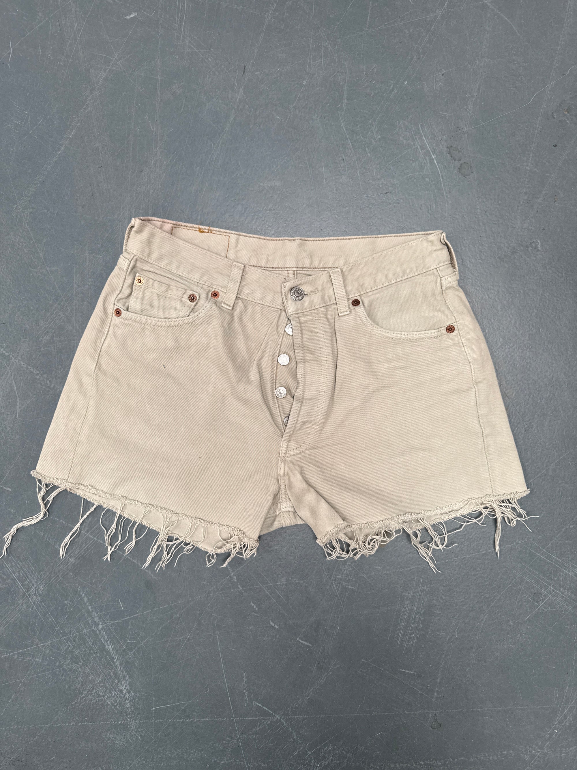 Vintage Ladies Levis Cut Off Denim Shorts - 90s Made - W 28 - SH438