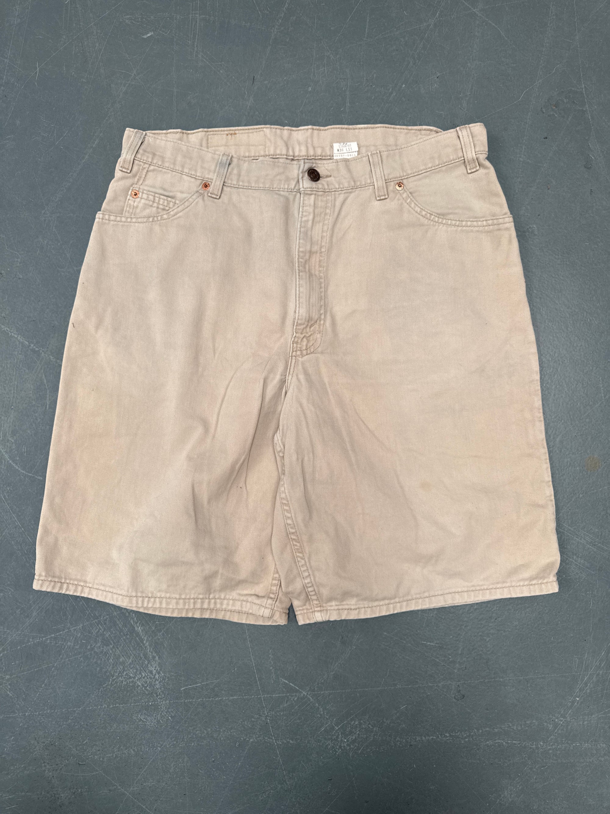 Vintage Ladies Levis Cut Off Denim Shorts - 90s Made - W 33 - SH440