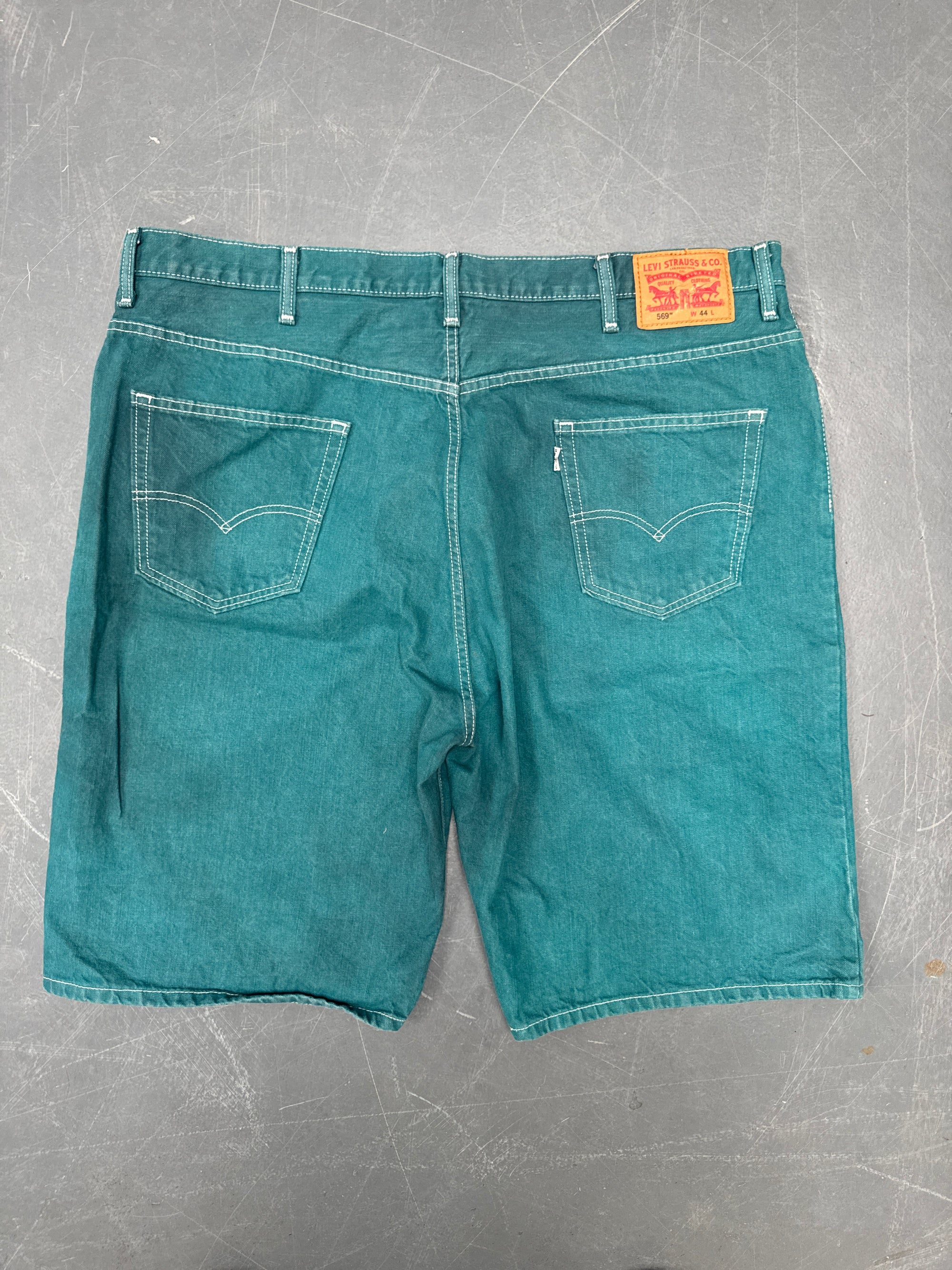 Vintage Ladies Levis Cut Off Denim Shorts - 90s Made - W 44 - SH441