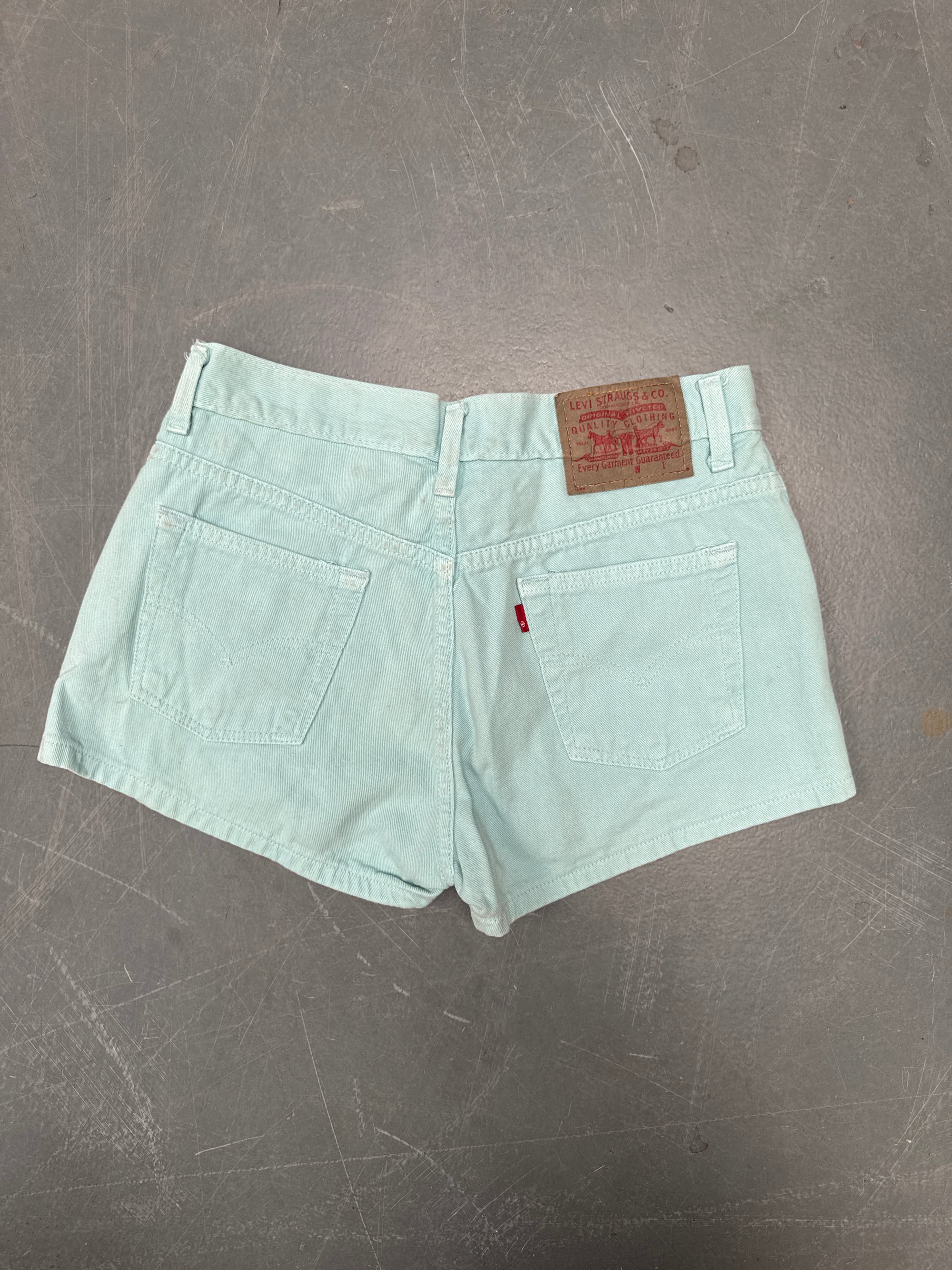 Vintage Ladies Levis Cut Off Denim Shorts - 90s Made - W 29 - SH443