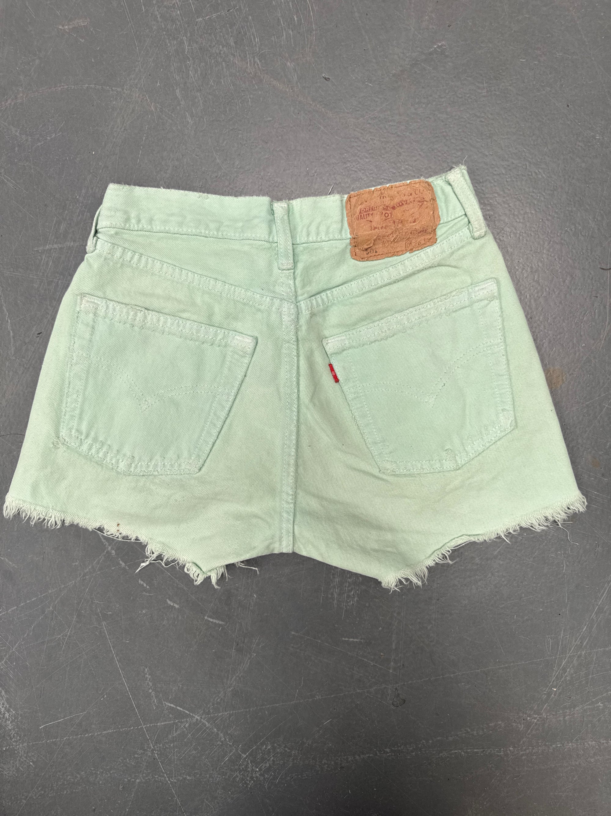 Vintage Ladies Levis Cut Off Denim Shorts - 90s Made - W 24 - SH444