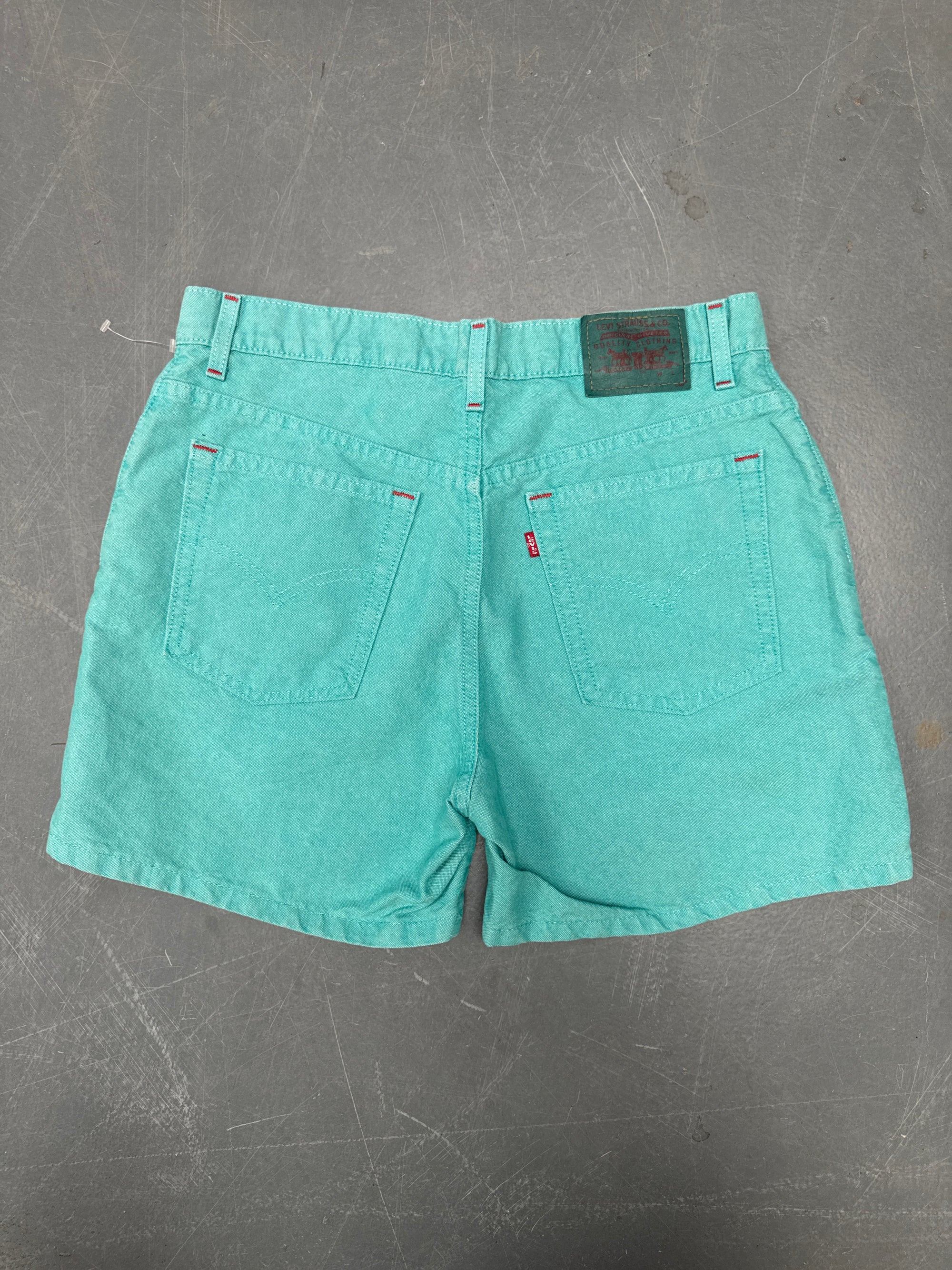 Vintage Ladies Levis Cut Off Denim Shorts - 90s Made - W 32 - SH445