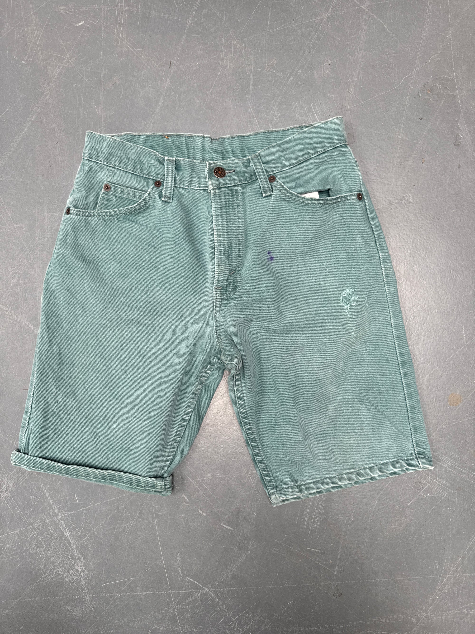 Vintage Ladies Levis Cut Off Denim Shorts - 90s Made - W 28 - SH446