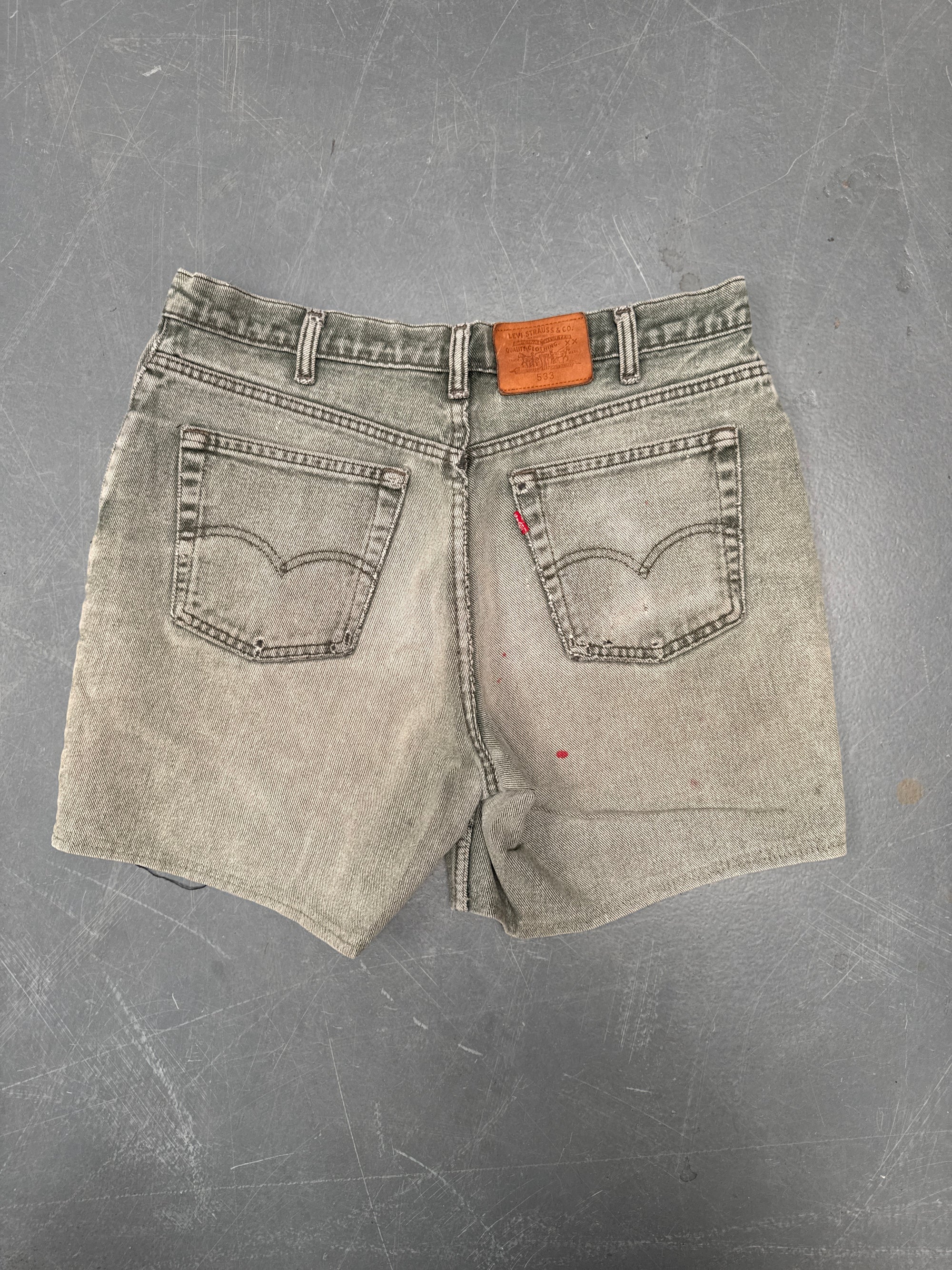 Vintage Ladies Levis Cut Off Denim Shorts - 90s Made - W 32 - SH447