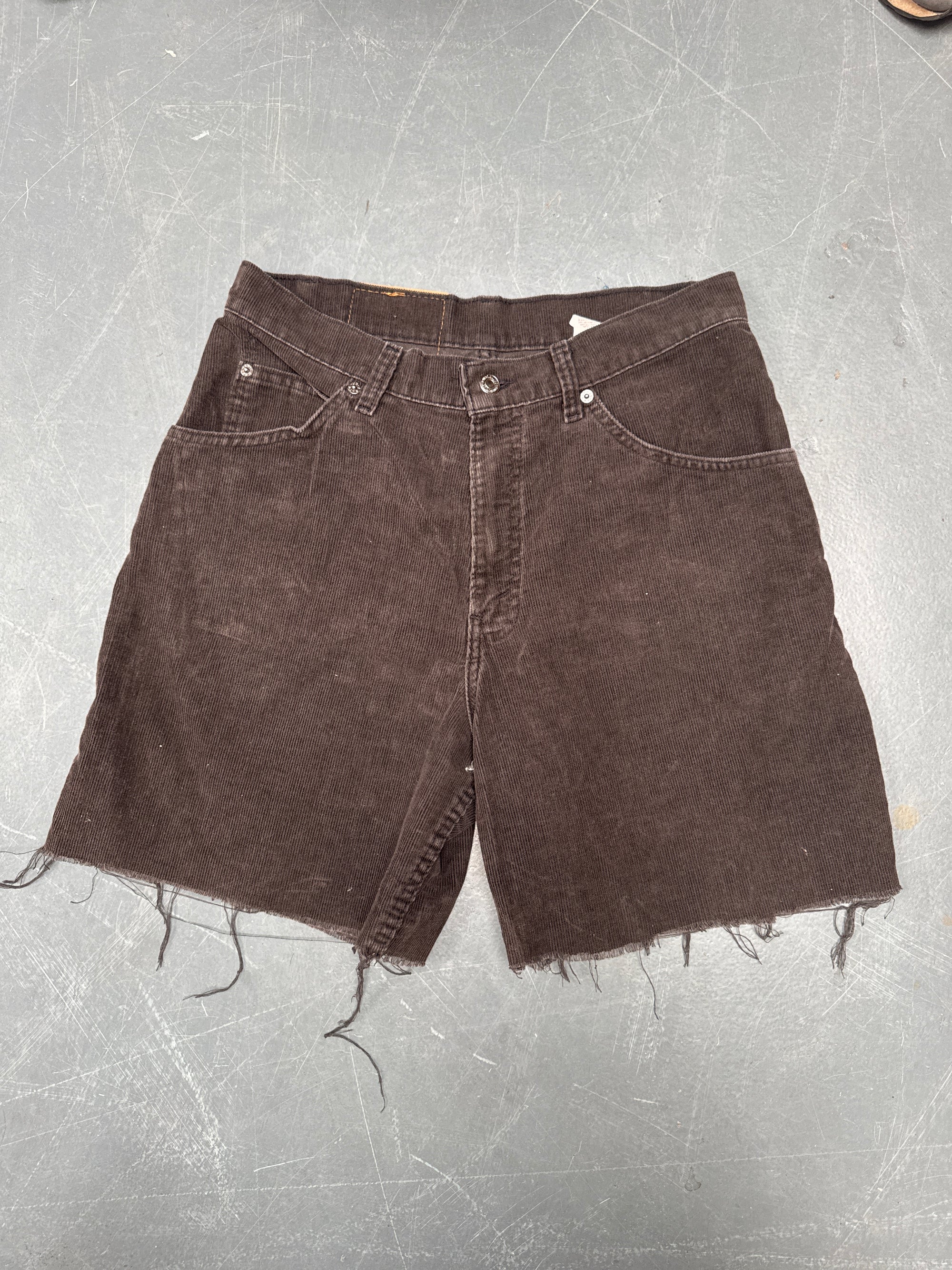 Vintage Ladies Levis Cut Off Denim Shorts - 90s Made - W 30 - SH448