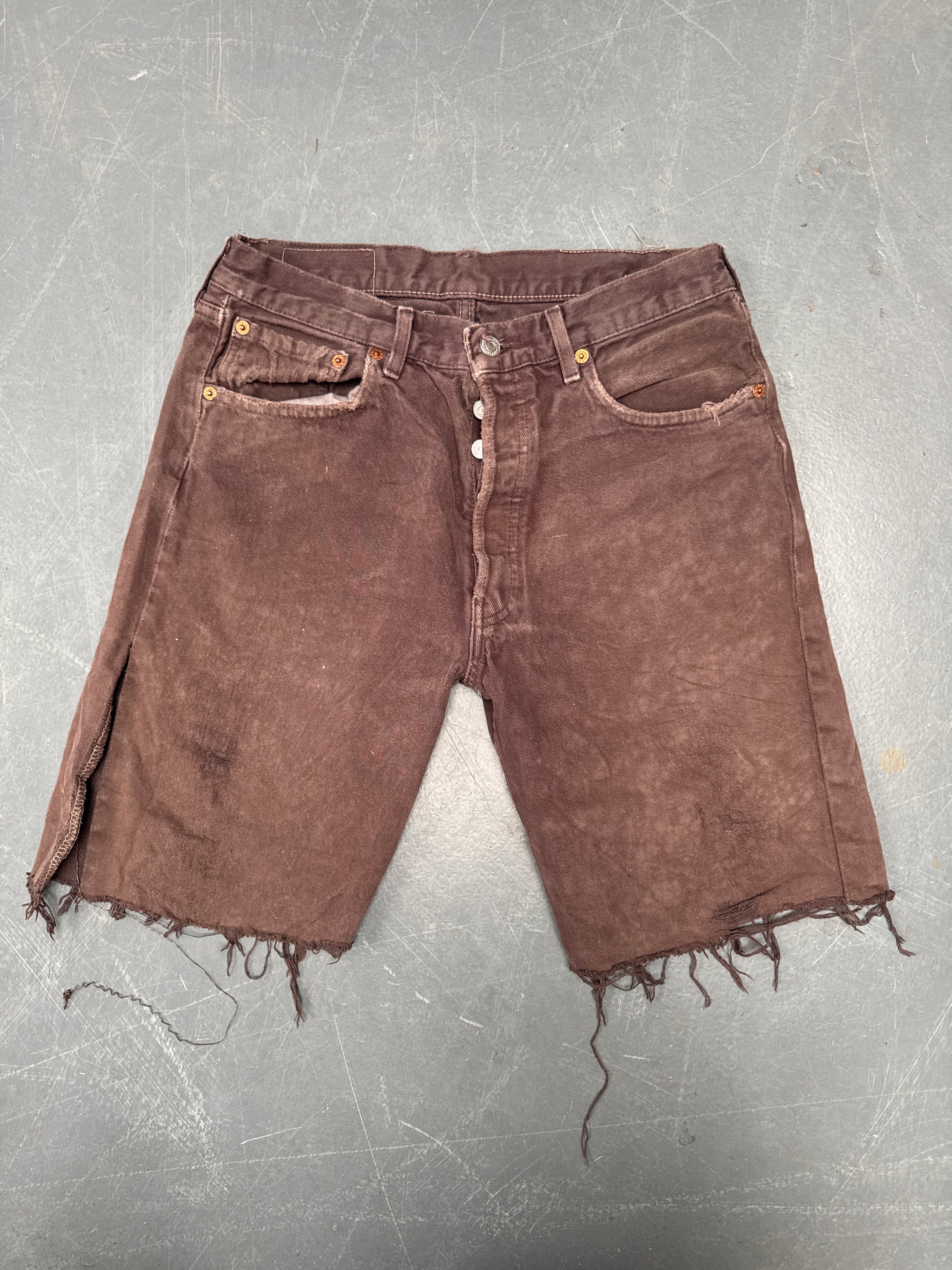 Vintage Ladies Levis Cut Off Denim Shorts - 90s Made - W 28 - SH449