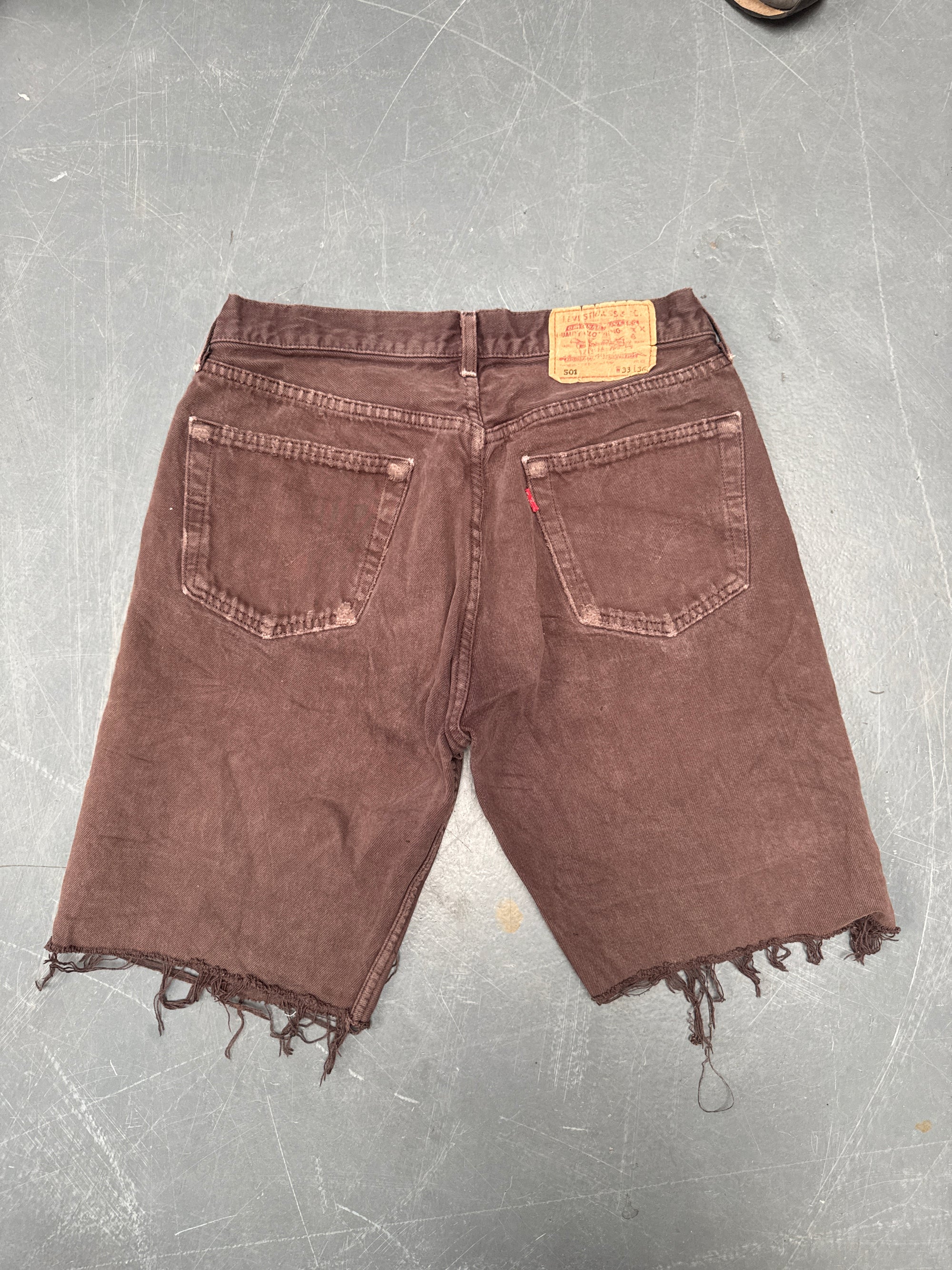 Vintage Ladies Levis Cut Off Denim Shorts - 90s Made - W 28 - SH449