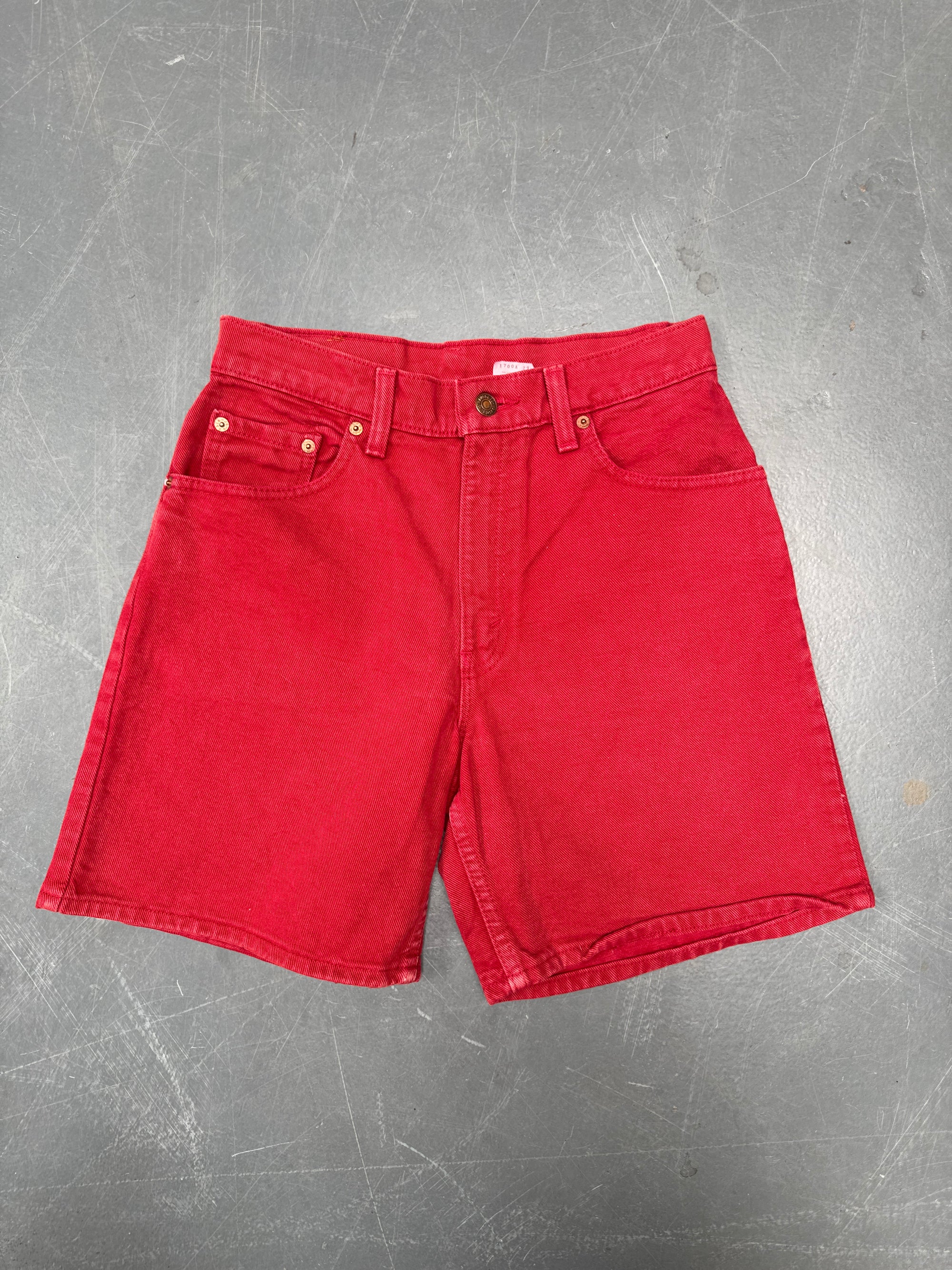 Vintage Ladies Levis Cut Off Denim Shorts - 90s Made - W 28 - SH451