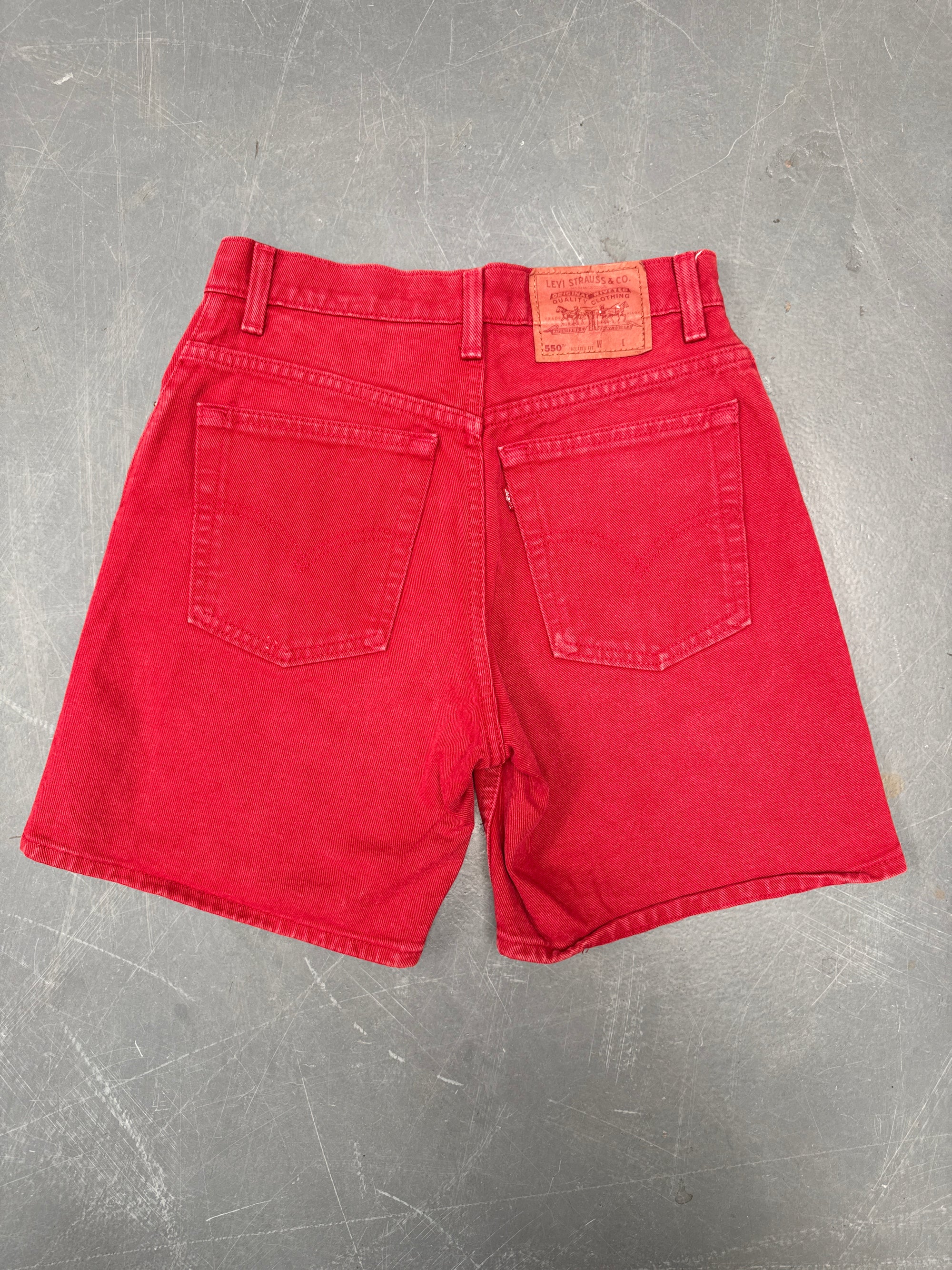 Vintage Ladies Levis Cut Off Denim Shorts - 90s Made - W 28 - SH451
