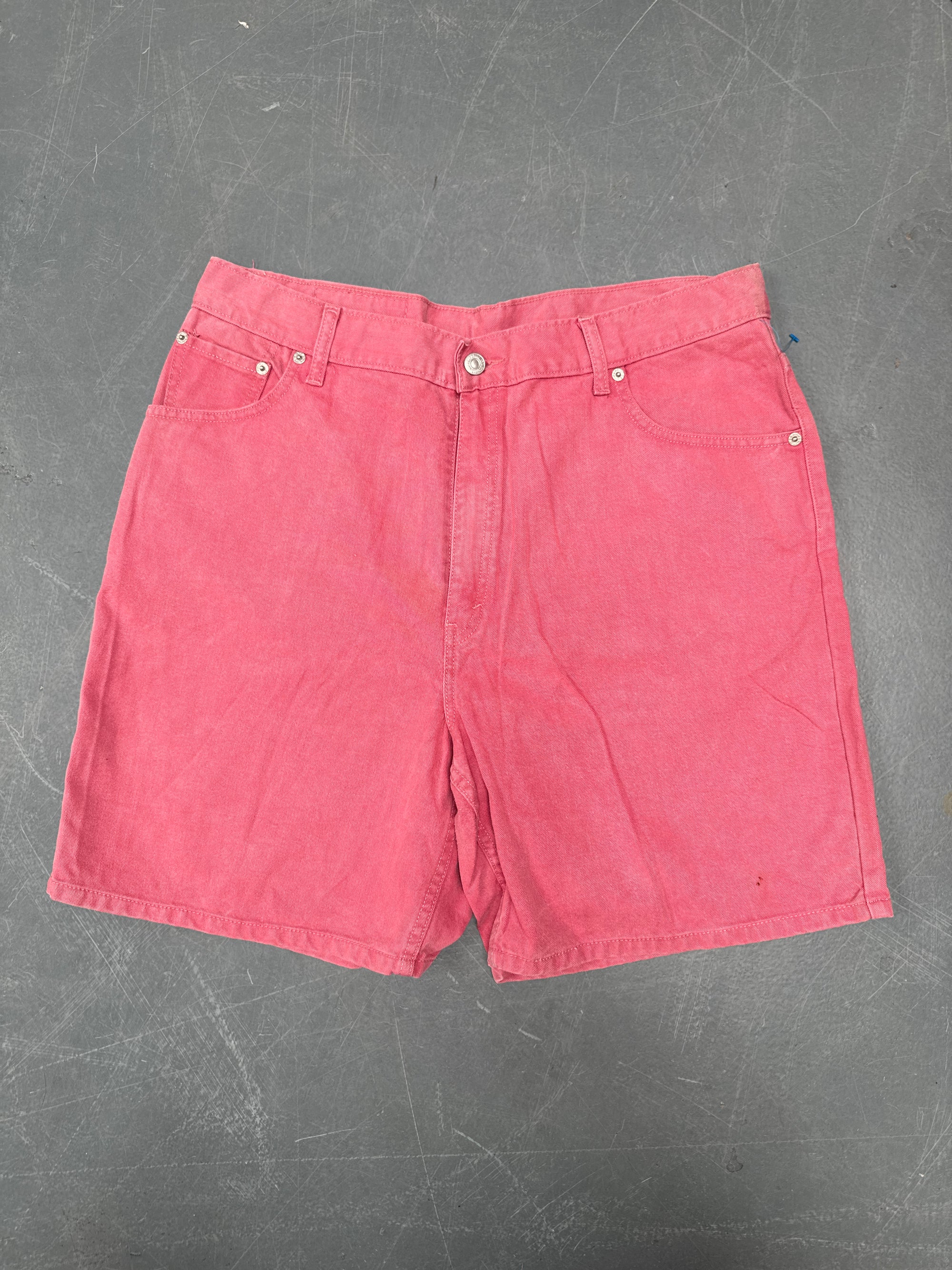 Vintage Ladies Levis Cut Off Denim Shorts - 90s Made - W 34 - SH453