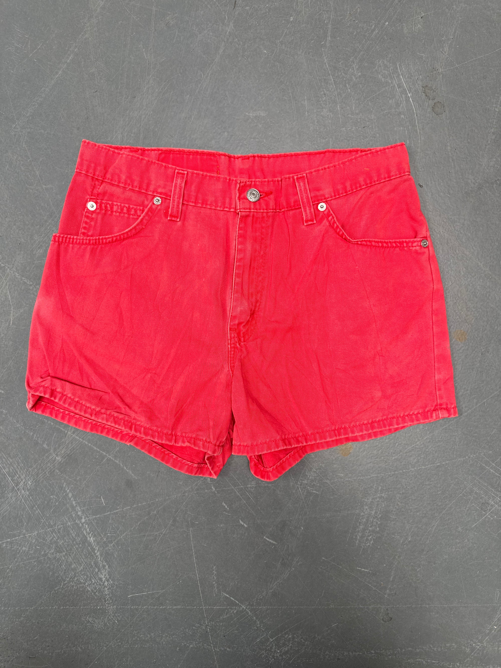 Vintage Ladies Levis Cut Off Denim Shorts - 90s Made - W 31 - SH454