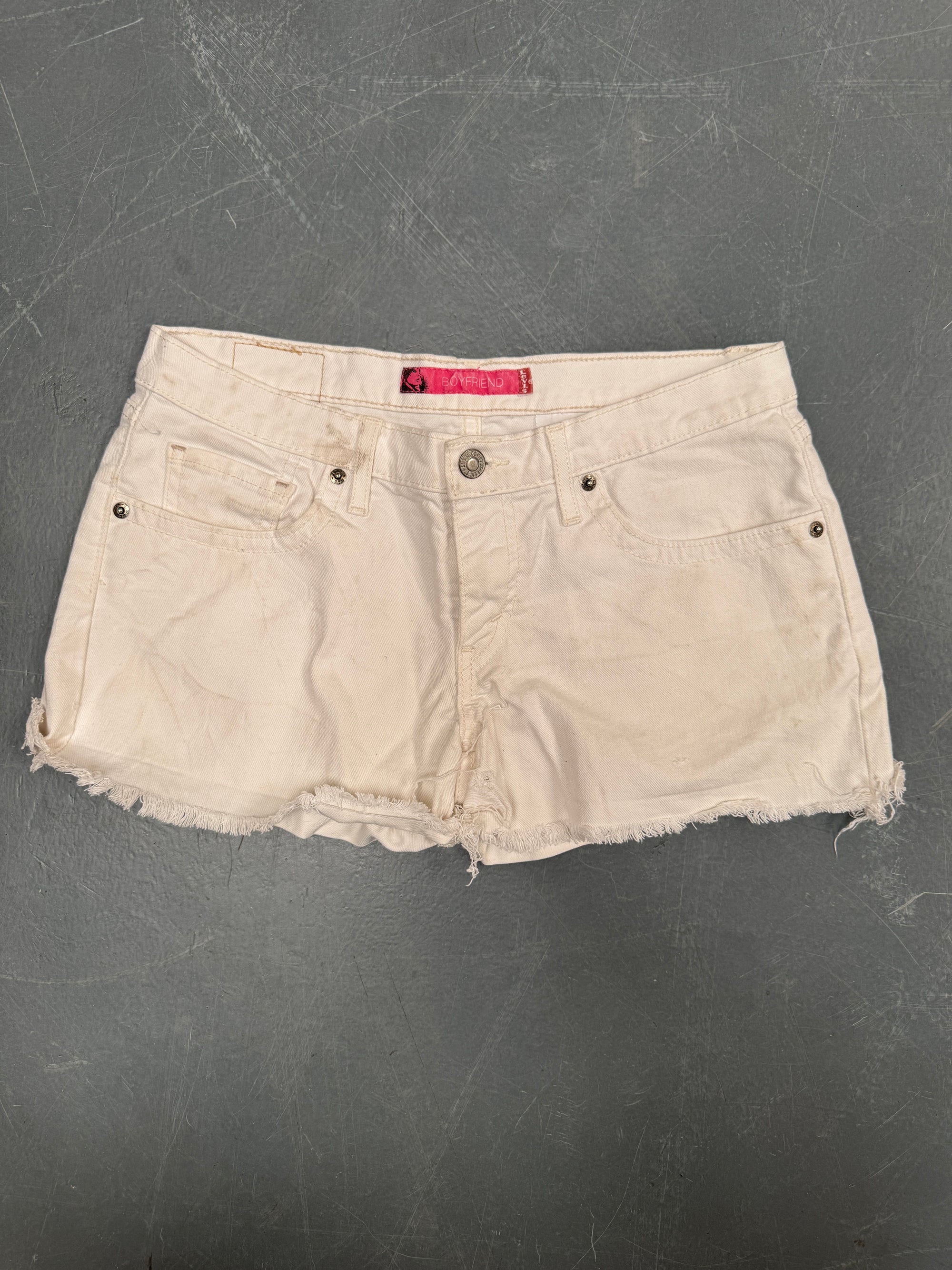 Vintage Ladies Levis Cut Off Denim Shorts - 90s Made - W 29 - SH470
