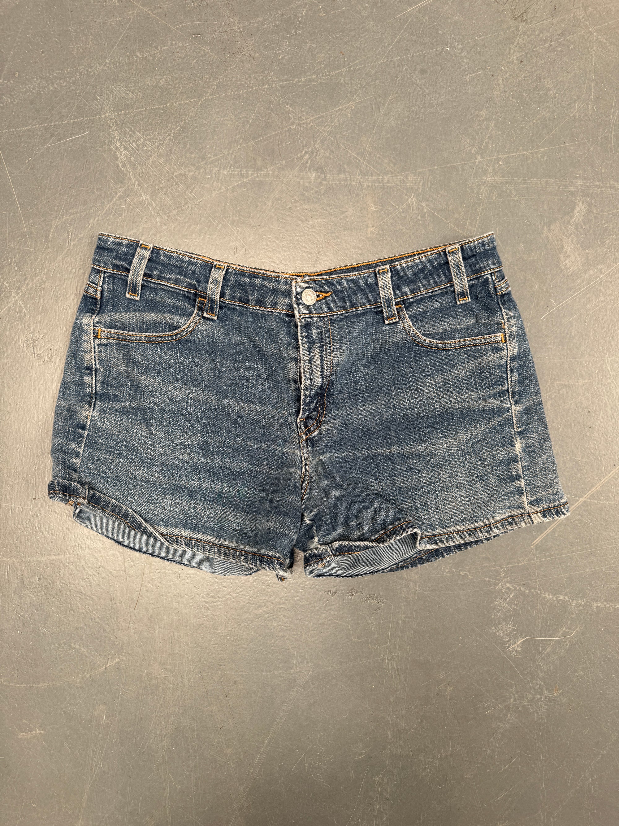 Vintage Ladies Levis Cut Off Denim Shorts - 90s Made - W 32 - SH477