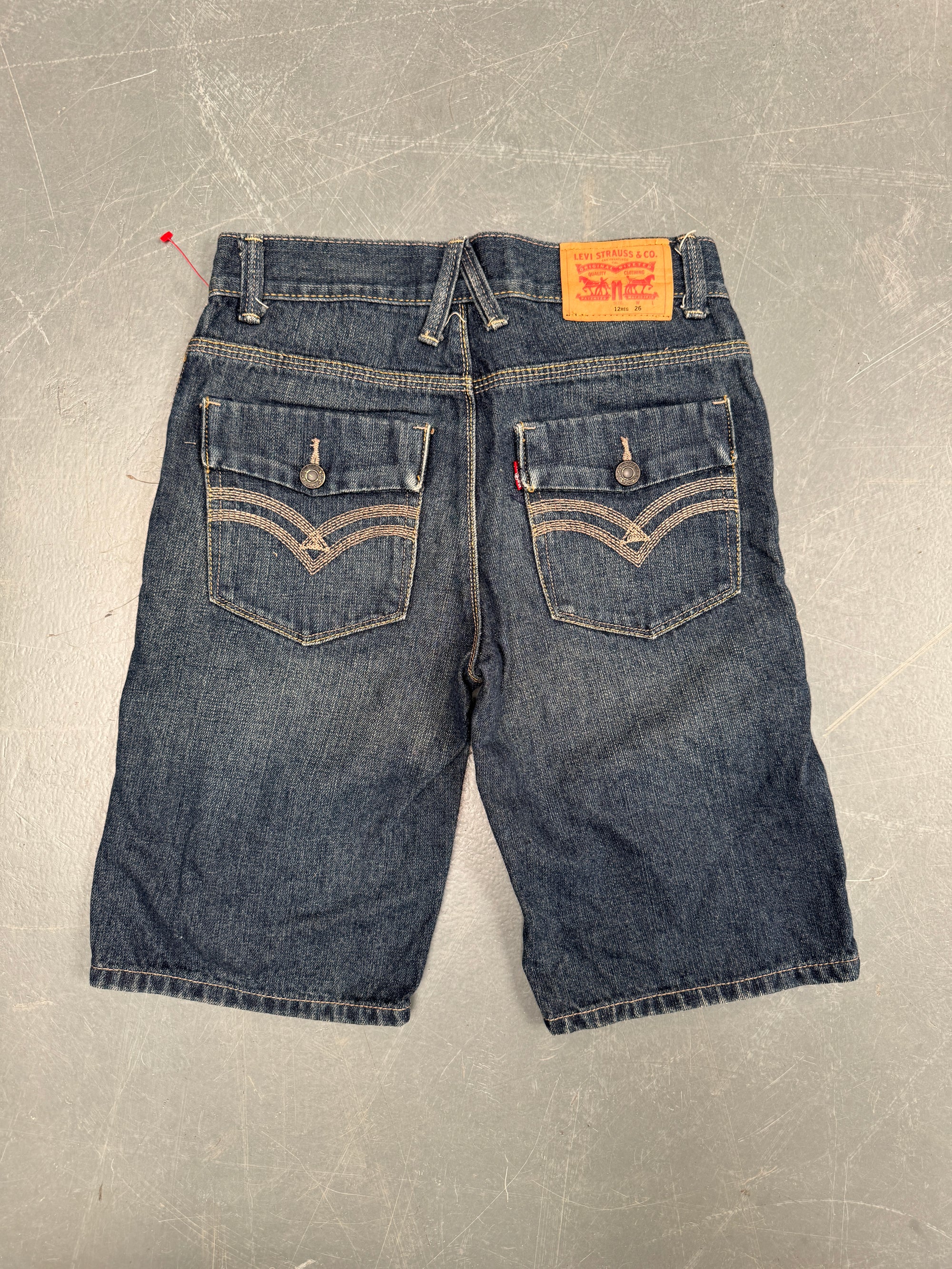 Vintage Ladies Levis Cut Off Denim Shorts - 90s Made - W 26 - SH480