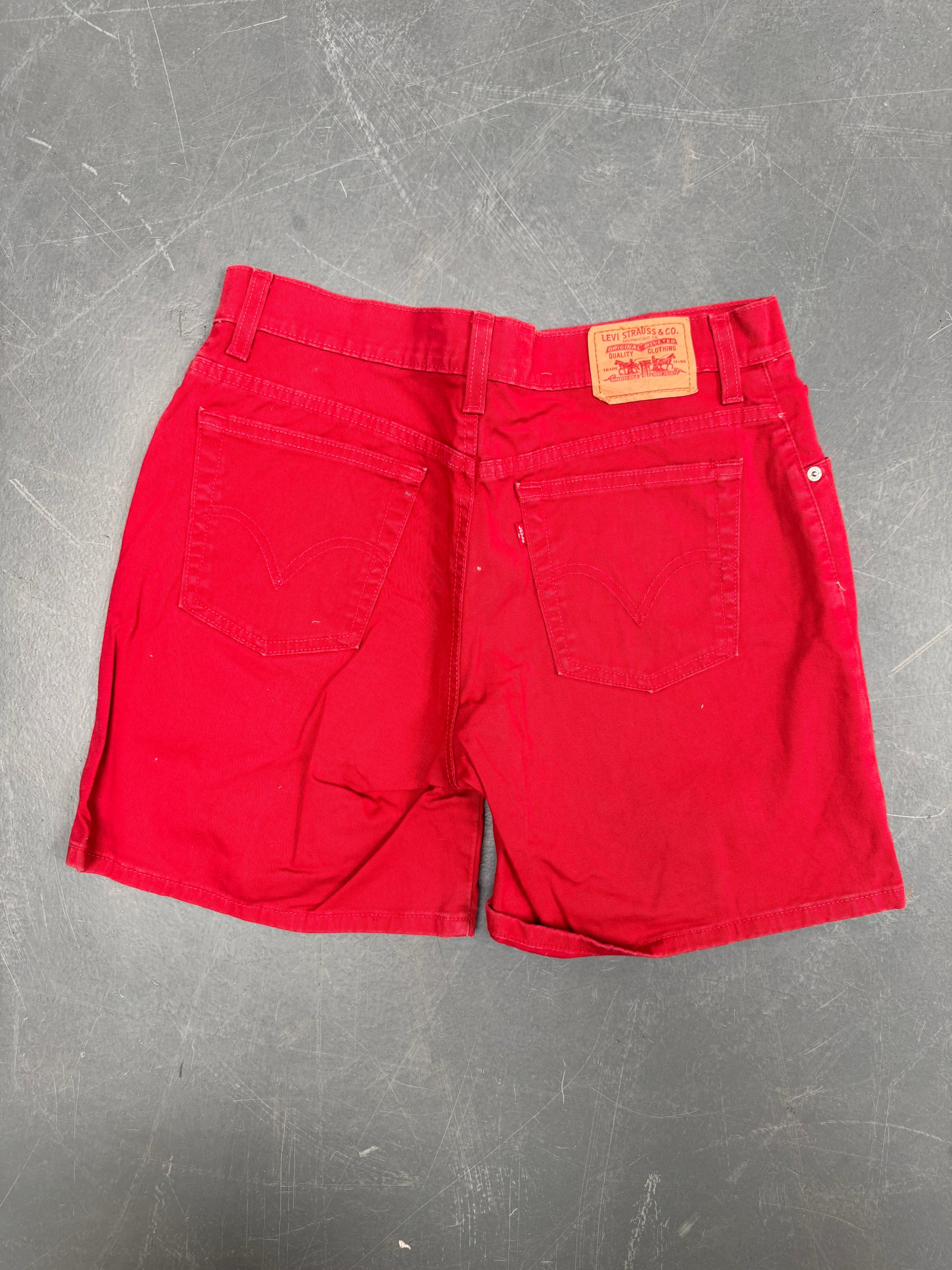 Vintage Ladies Levis Cut Off Denim Shorts - 90s Made - W 29 - SH481