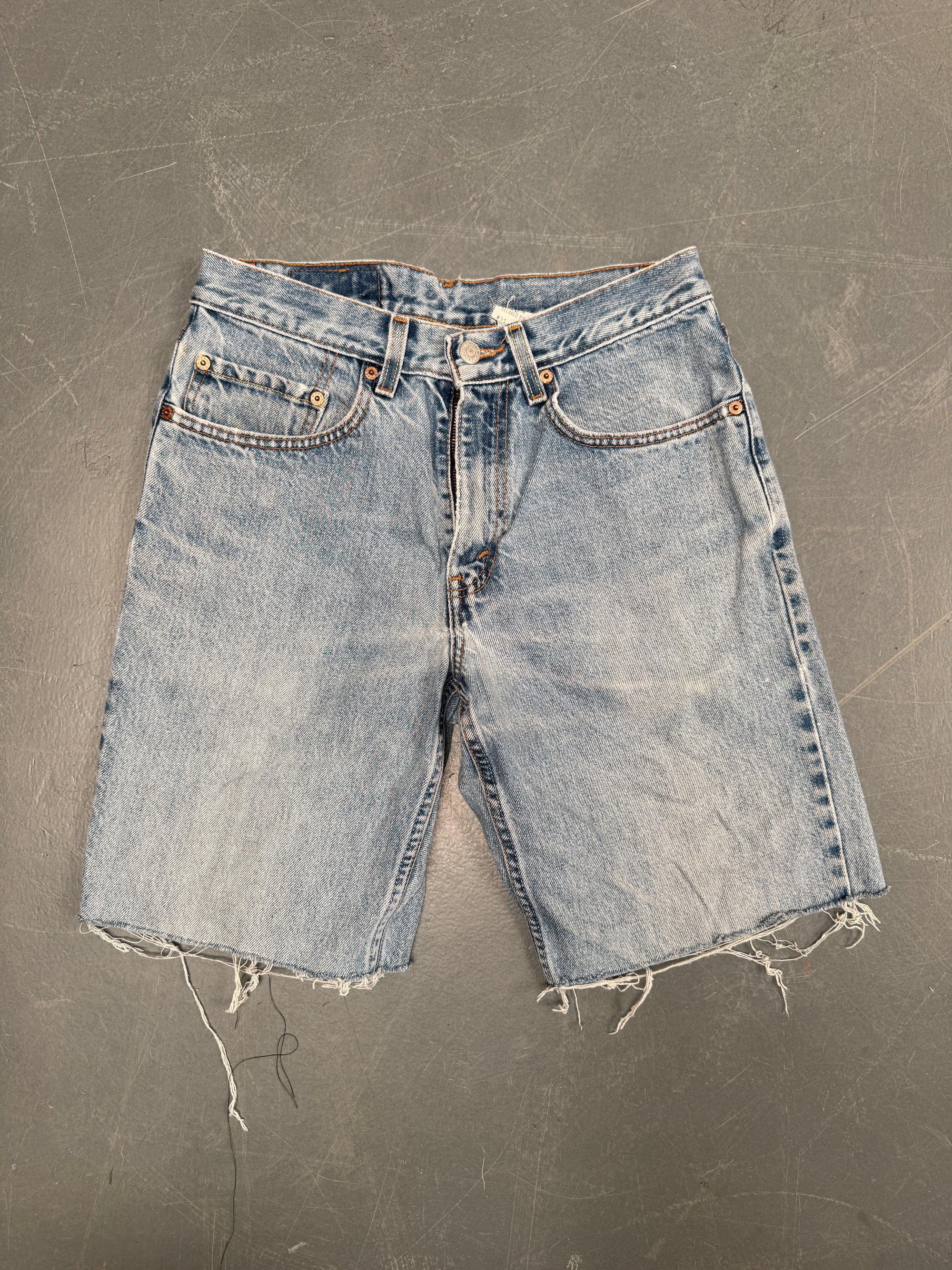 Vintage Ladies Levis Cut Off Denim Shorts - 90s Made - W 28 - SH487