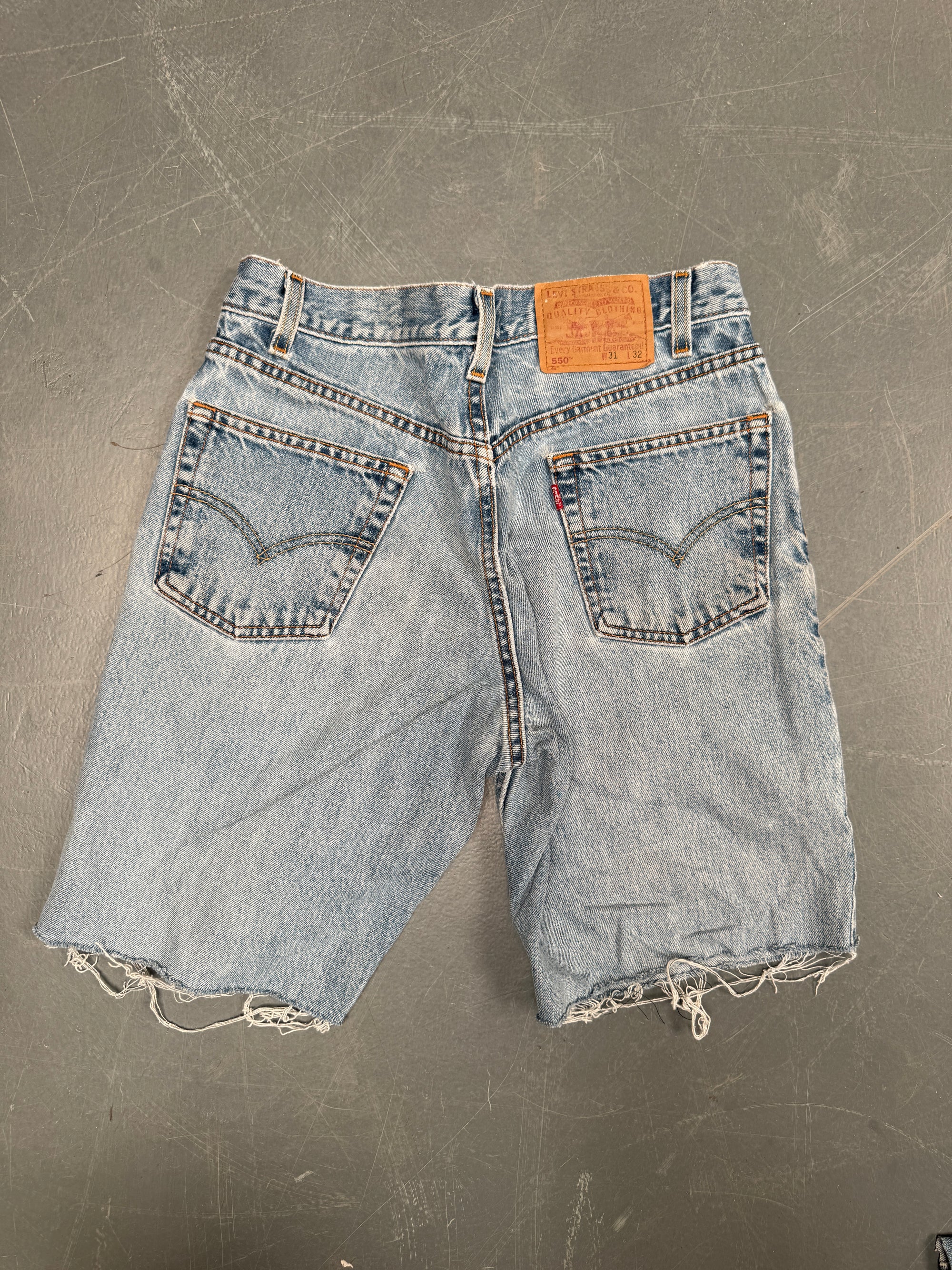 Vintage Ladies Levis Cut Off Denim Shorts - 90s Made - W 28 - SH487