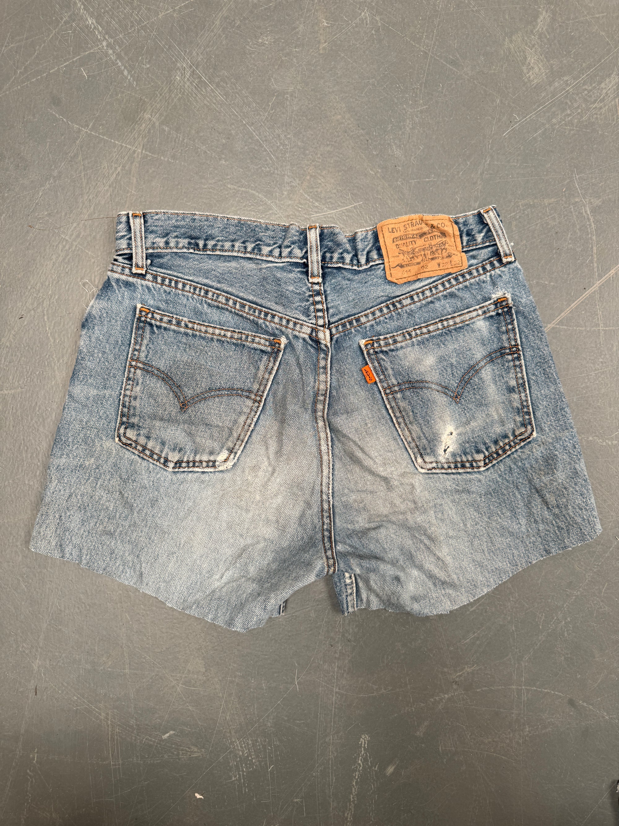 Vintage Ladies Levis Cut Off Denim Shorts - 90s Made - W 30 - SH491