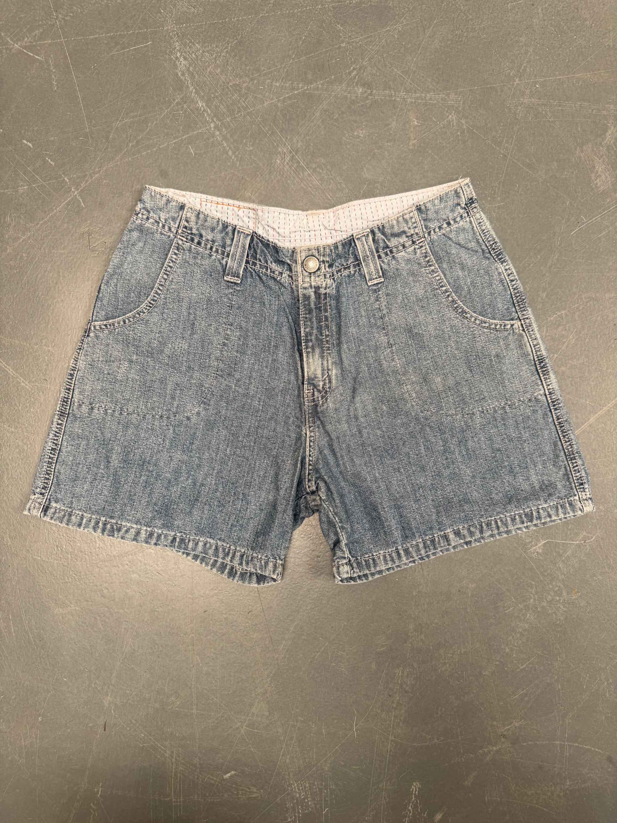 Vintage Ladies Levis Cut Off Denim Shorts - 90s Made - W 28 - SH497
