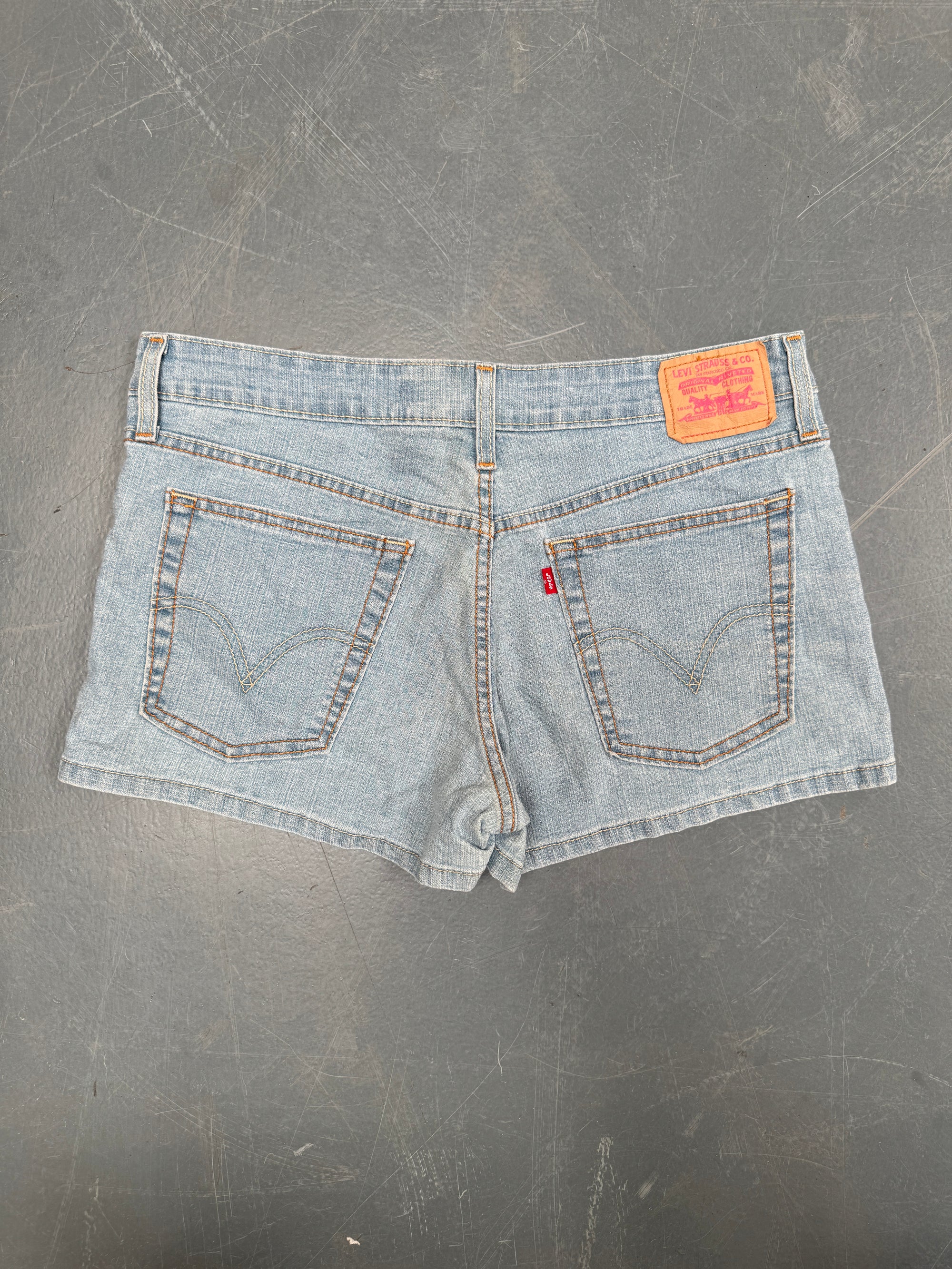 Vintage Ladies Levis Cut Off Denim Shorts - 90s Made - W 34 - SH498