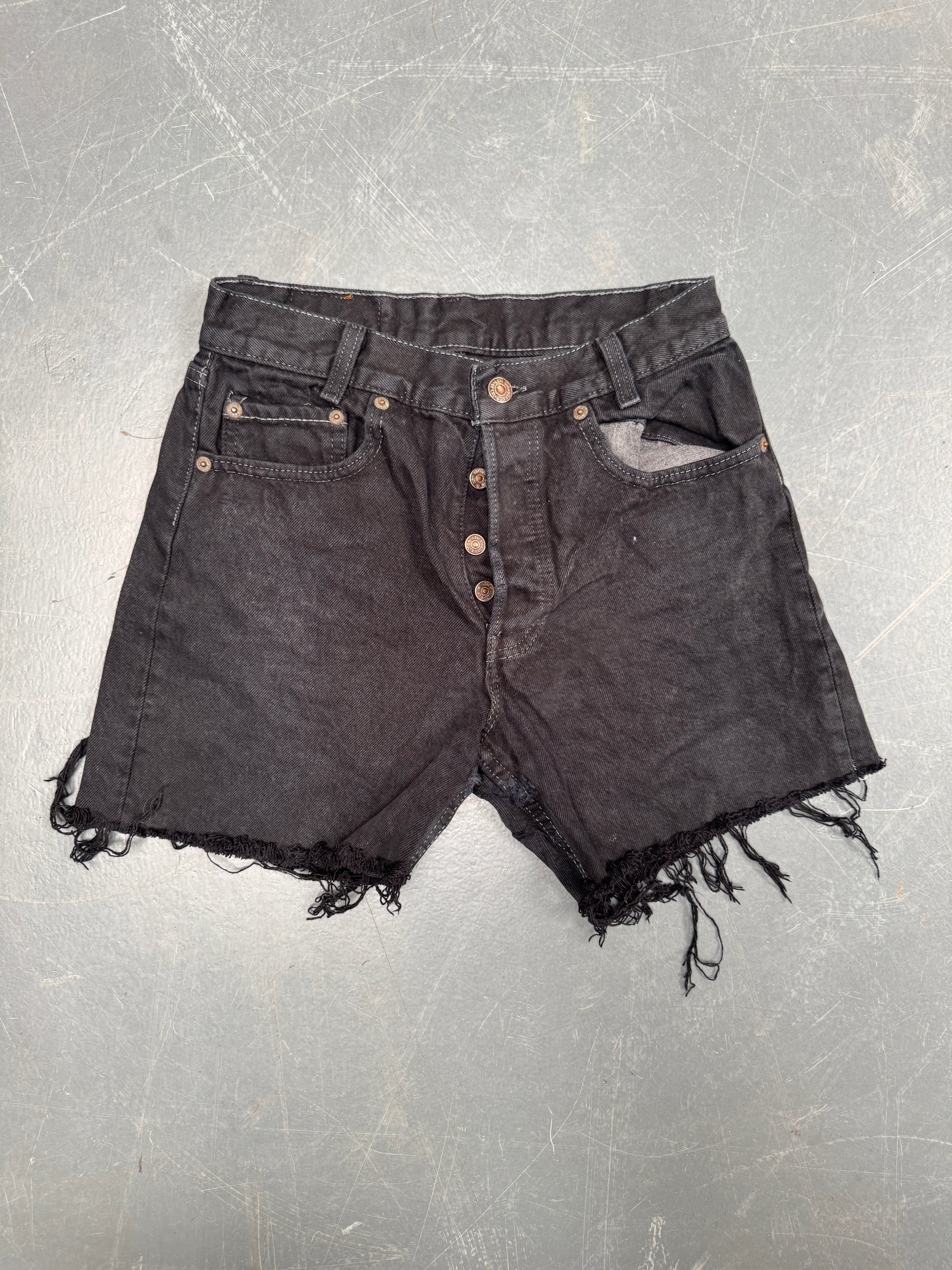 Vintage Ladies Levis Cut Off Denim Shorts - 90s Made - W 24 - SH499