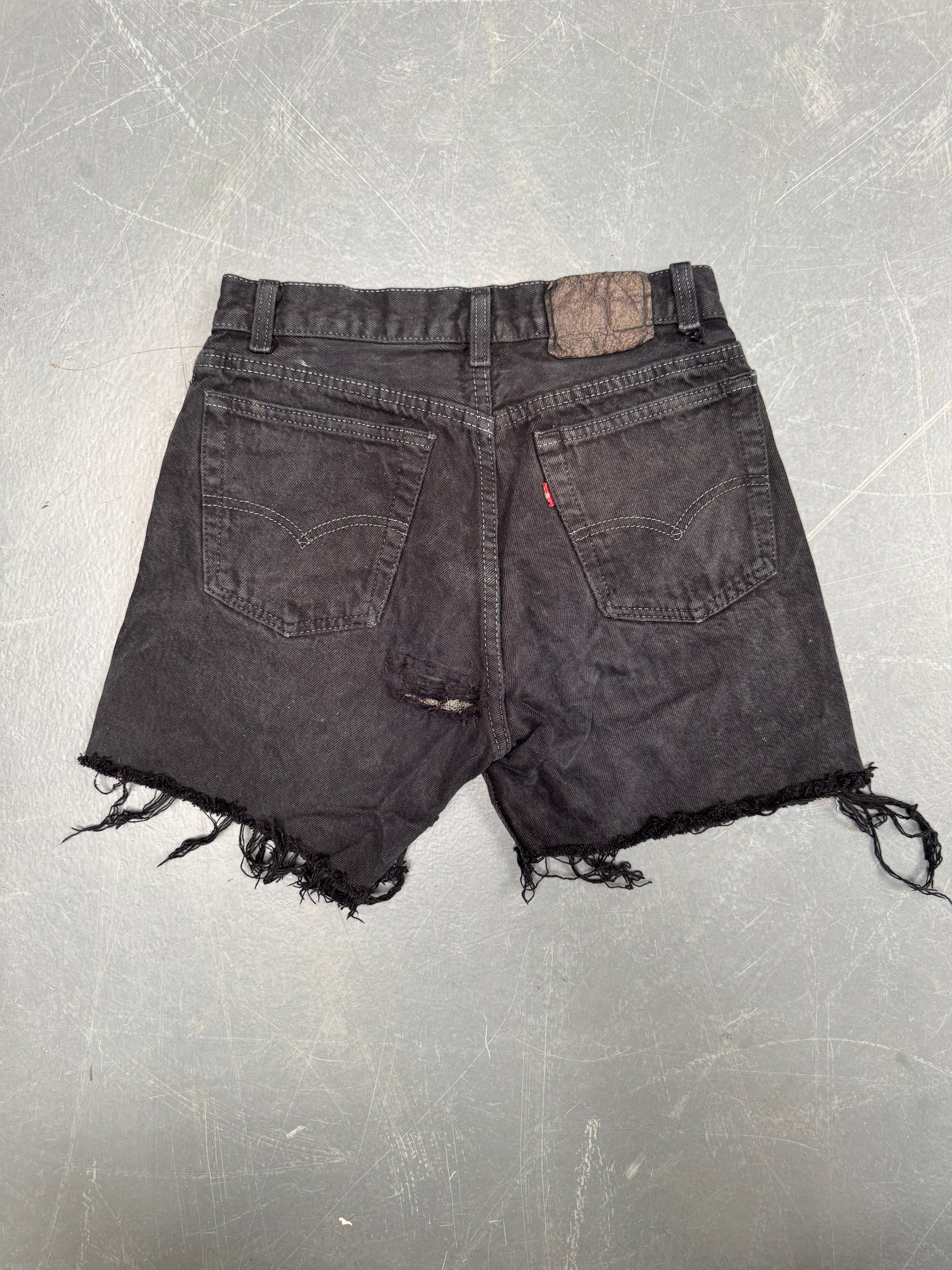 Vintage Ladies Levis Cut Off Denim Shorts - 90s Made - W 24 - SH499