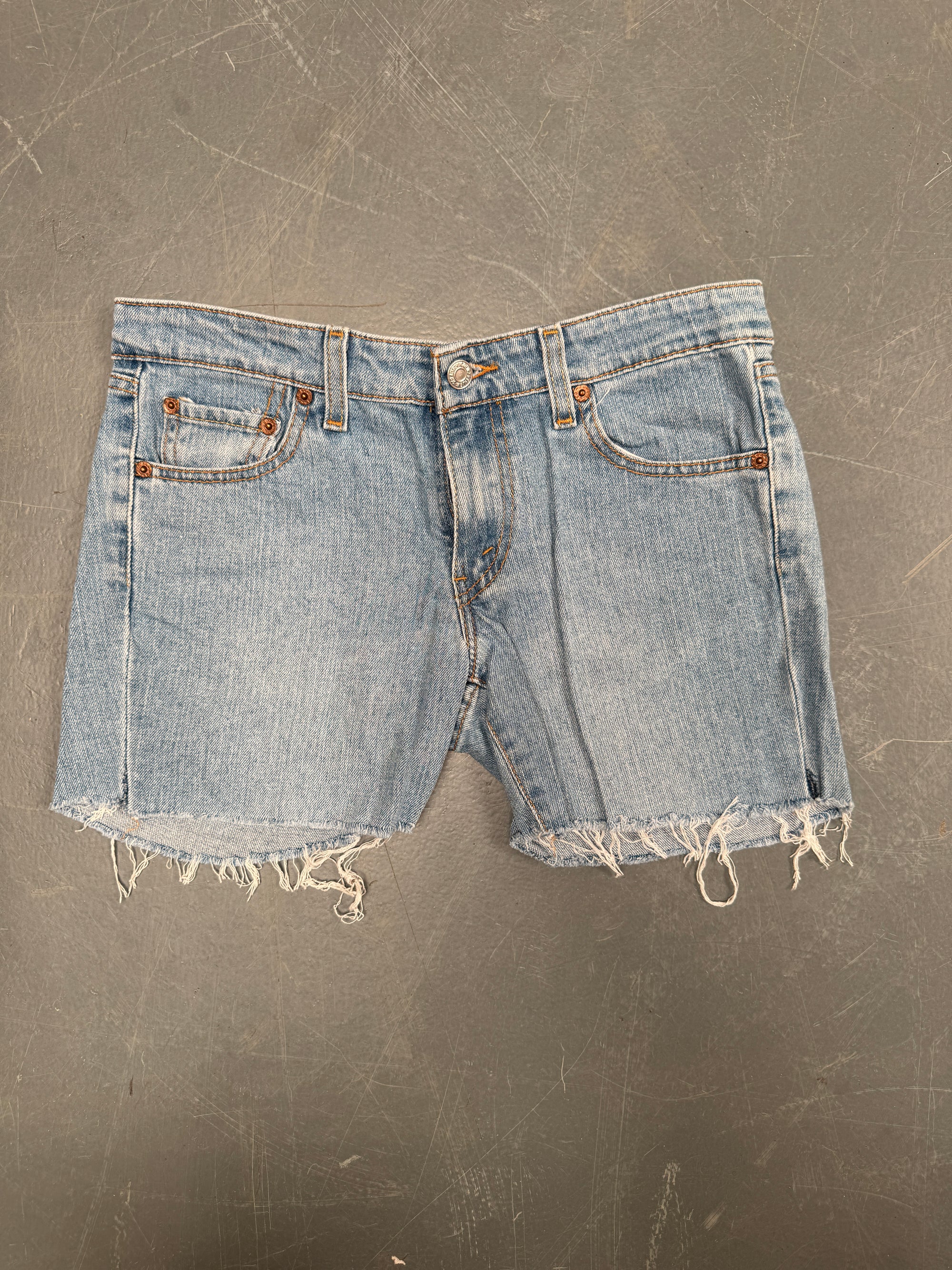 Vintage Ladies Levis Cut Off Denim Shorts - 90s Made - W 30 - SH500