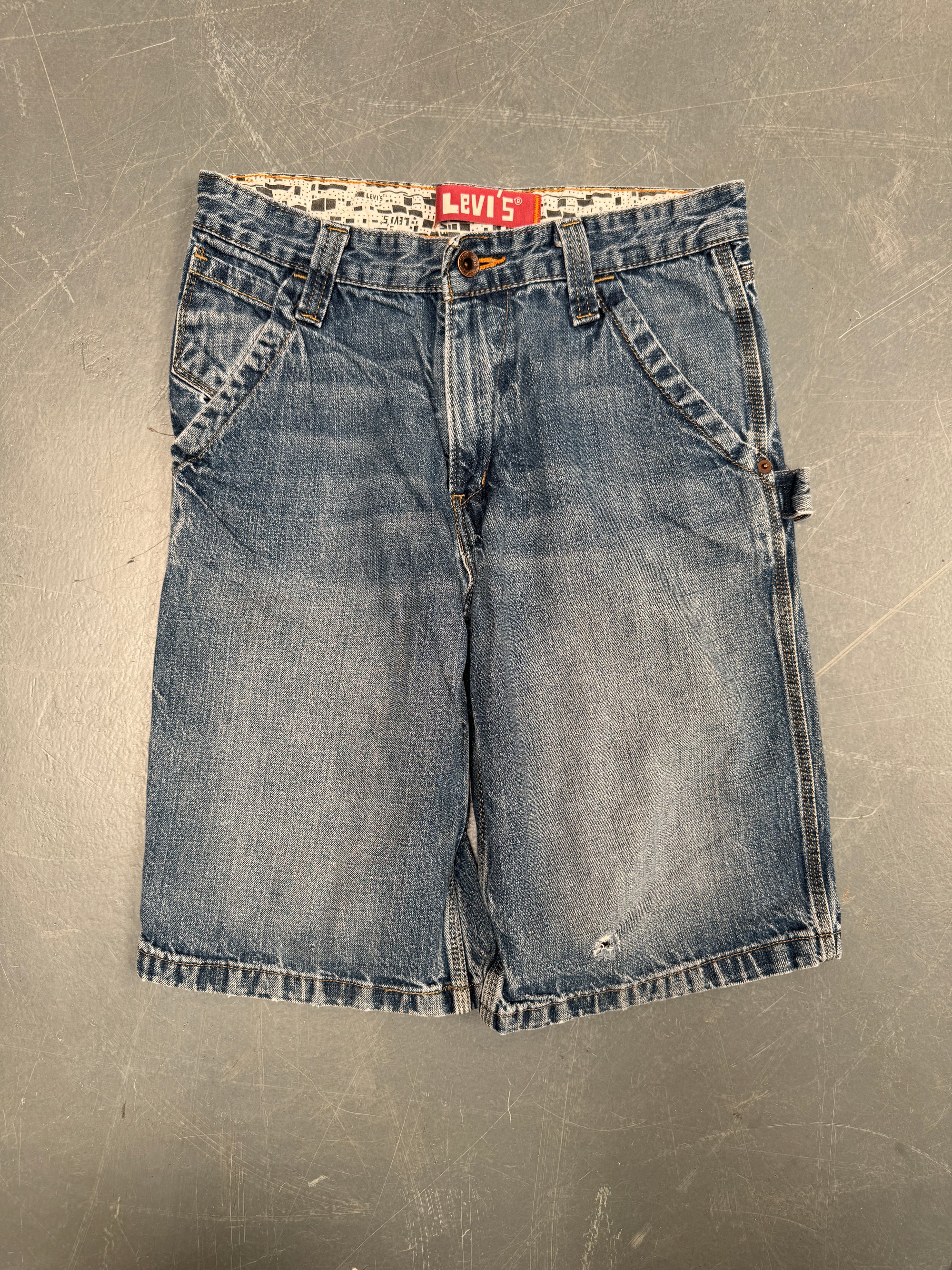 Vintage Ladies Levis Cut Off Denim Shorts - 90s Made - W 28 - SH503