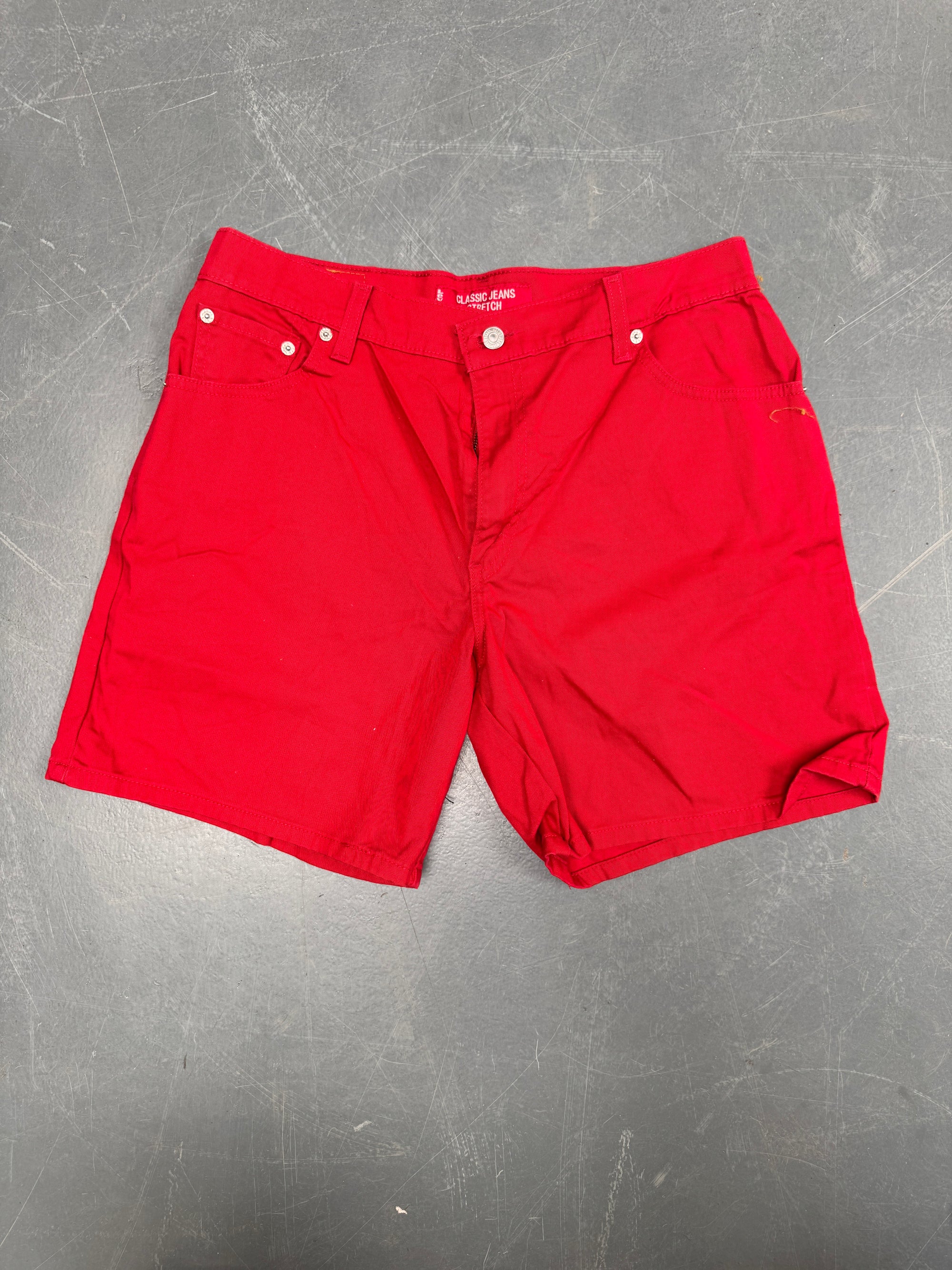 Vintage Ladies Levis Cut Off Denim Shorts - 90s Made - W 32 - SH504