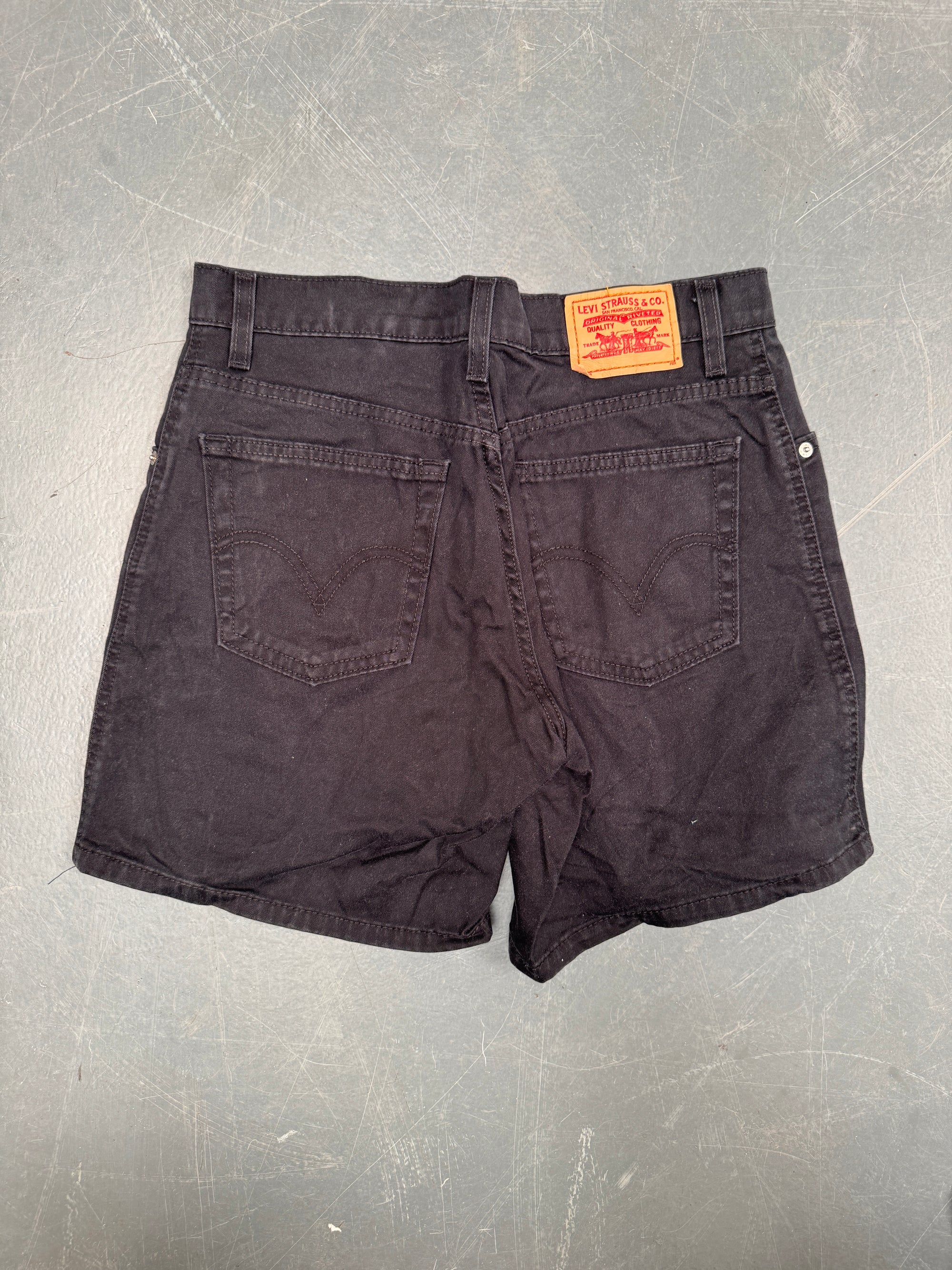 Vintage Ladies Levis Cut Off Denim Shorts - 90s Made - W 30 - SH507