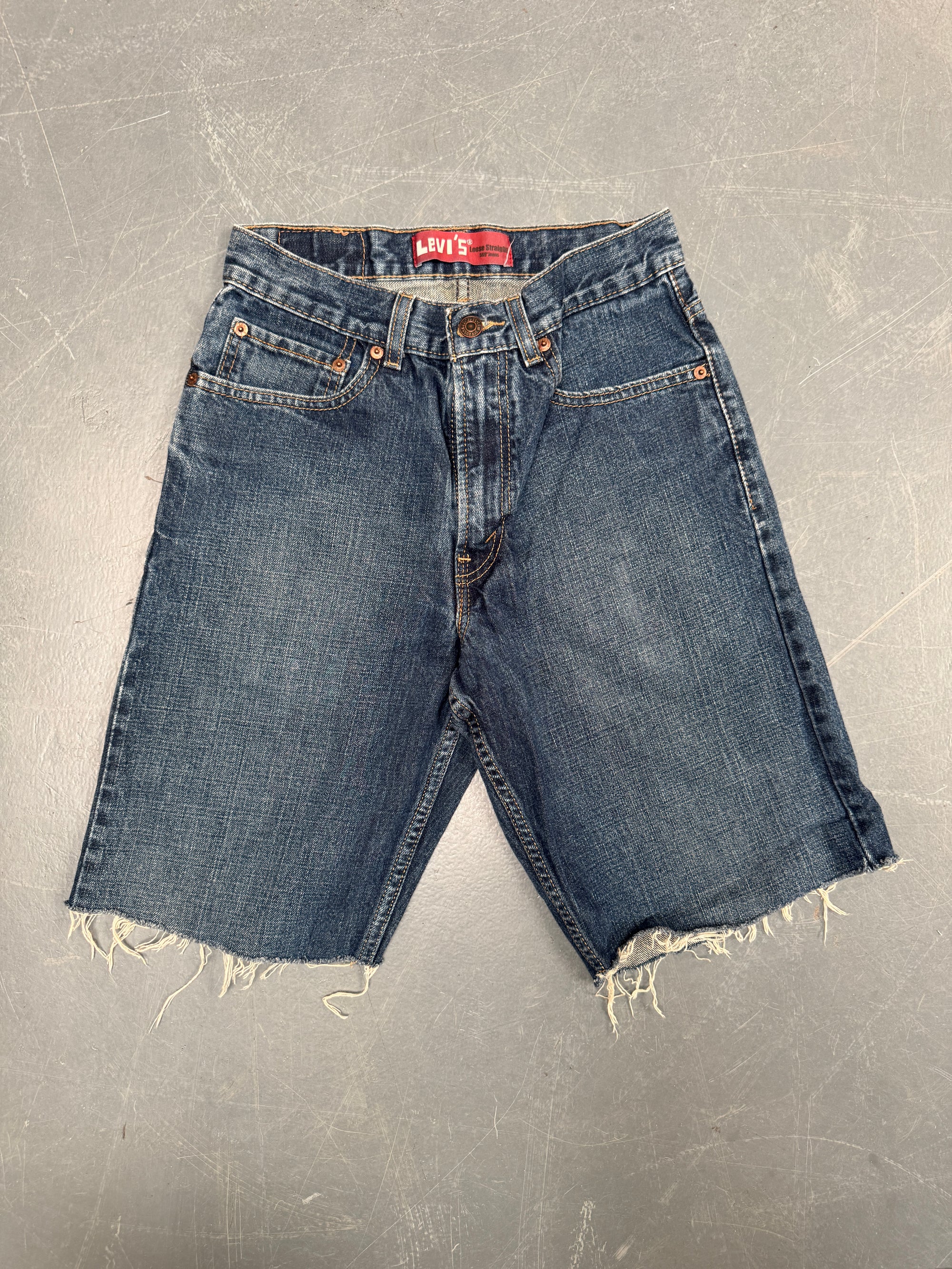 Vintage Ladies Levis Cut Off Denim Shorts - 90s Made - W 24 - SH509