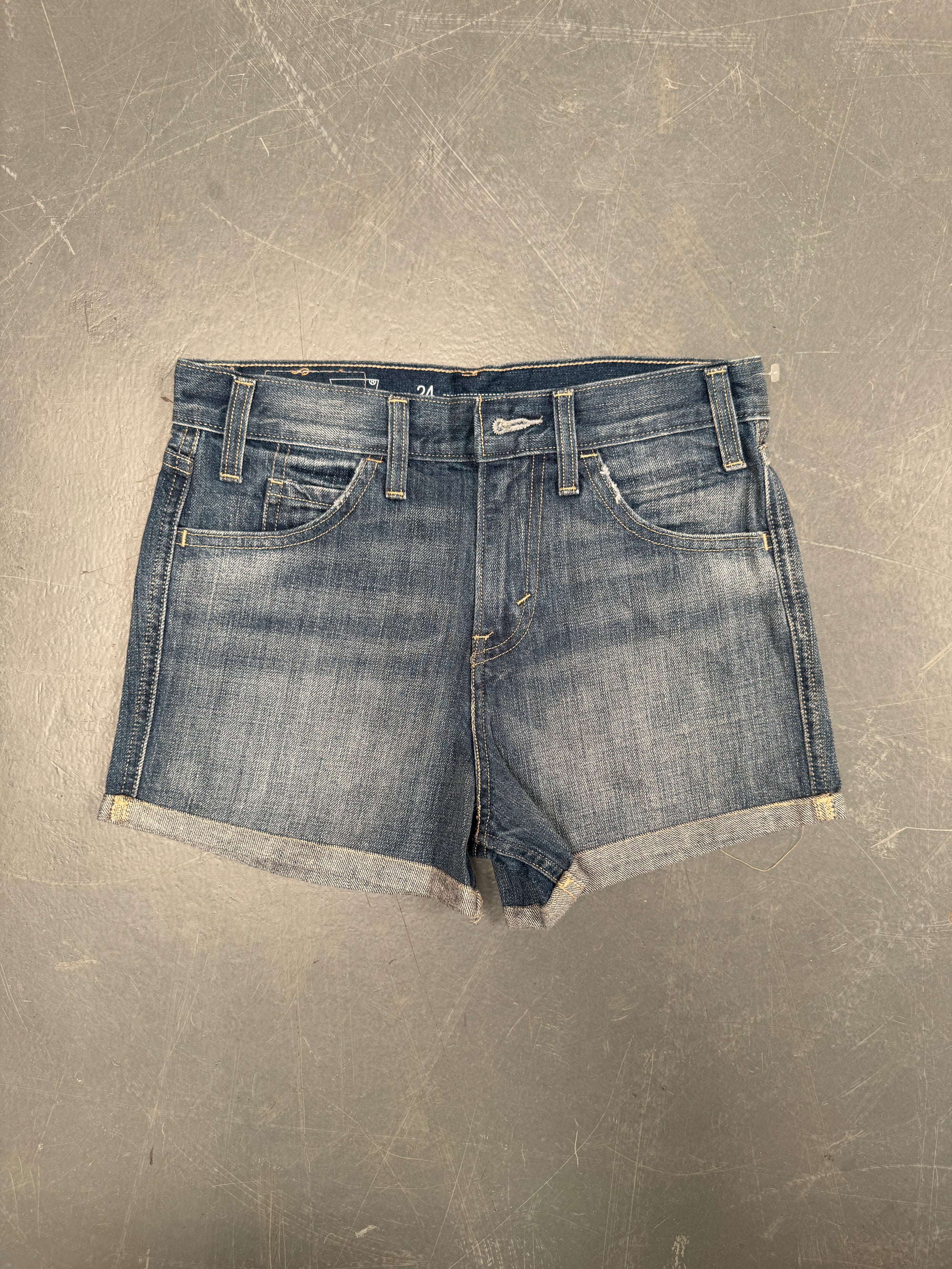 Vintage Ladies Levis Cut Off Denim Shorts - 90s Made - W 26 - SH512