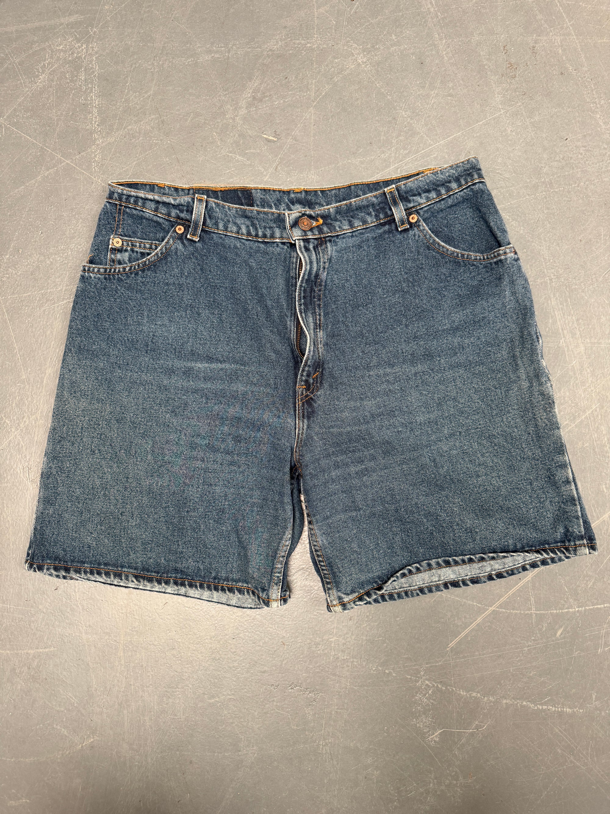Vintage Ladies Levis Cut Off Denim Shorts - 90s Made - W 36 - SH520