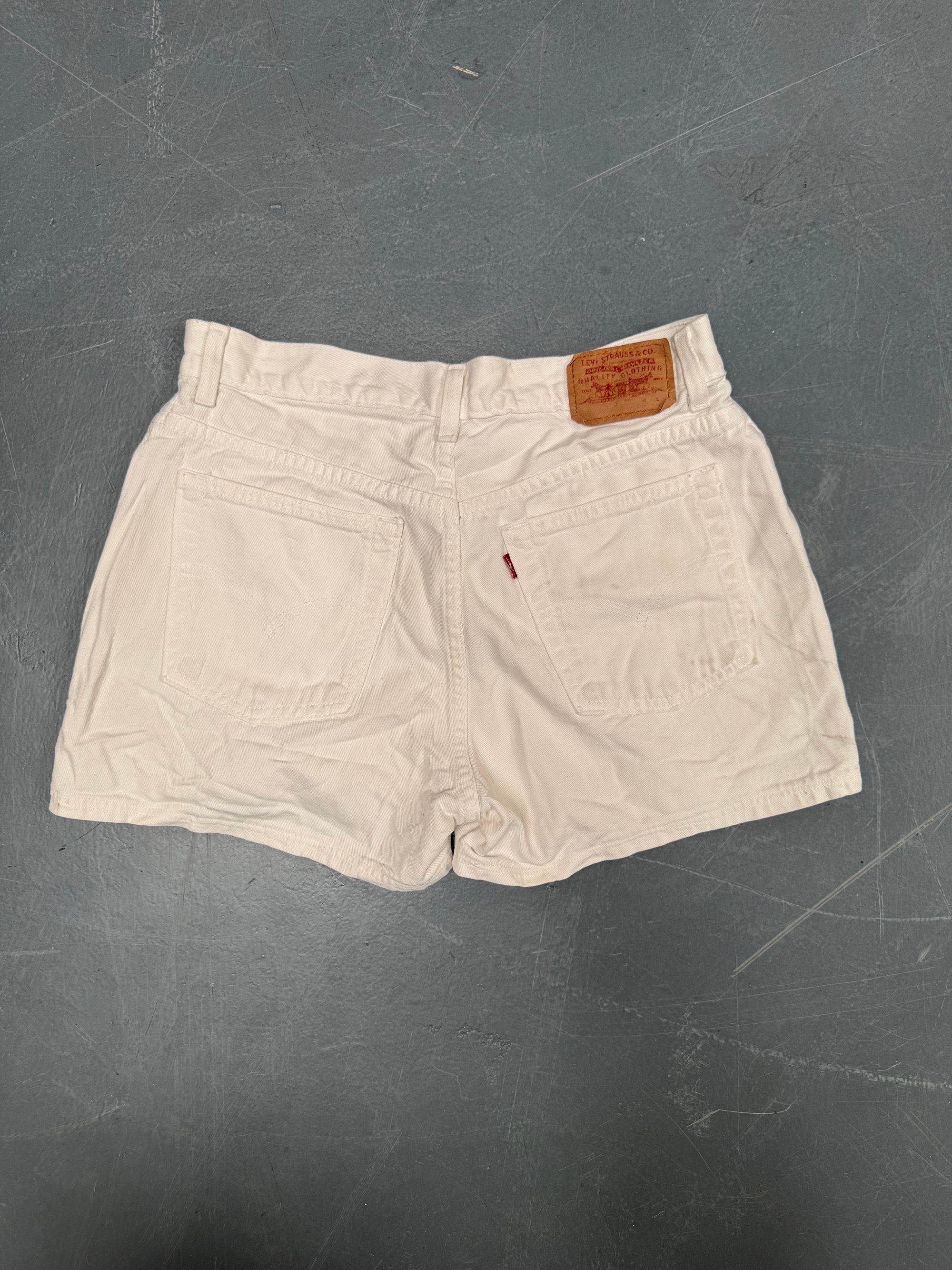 Vintage Ladies Levis Cut Off Denim Shorts - 90s Made - W 29 - SH521