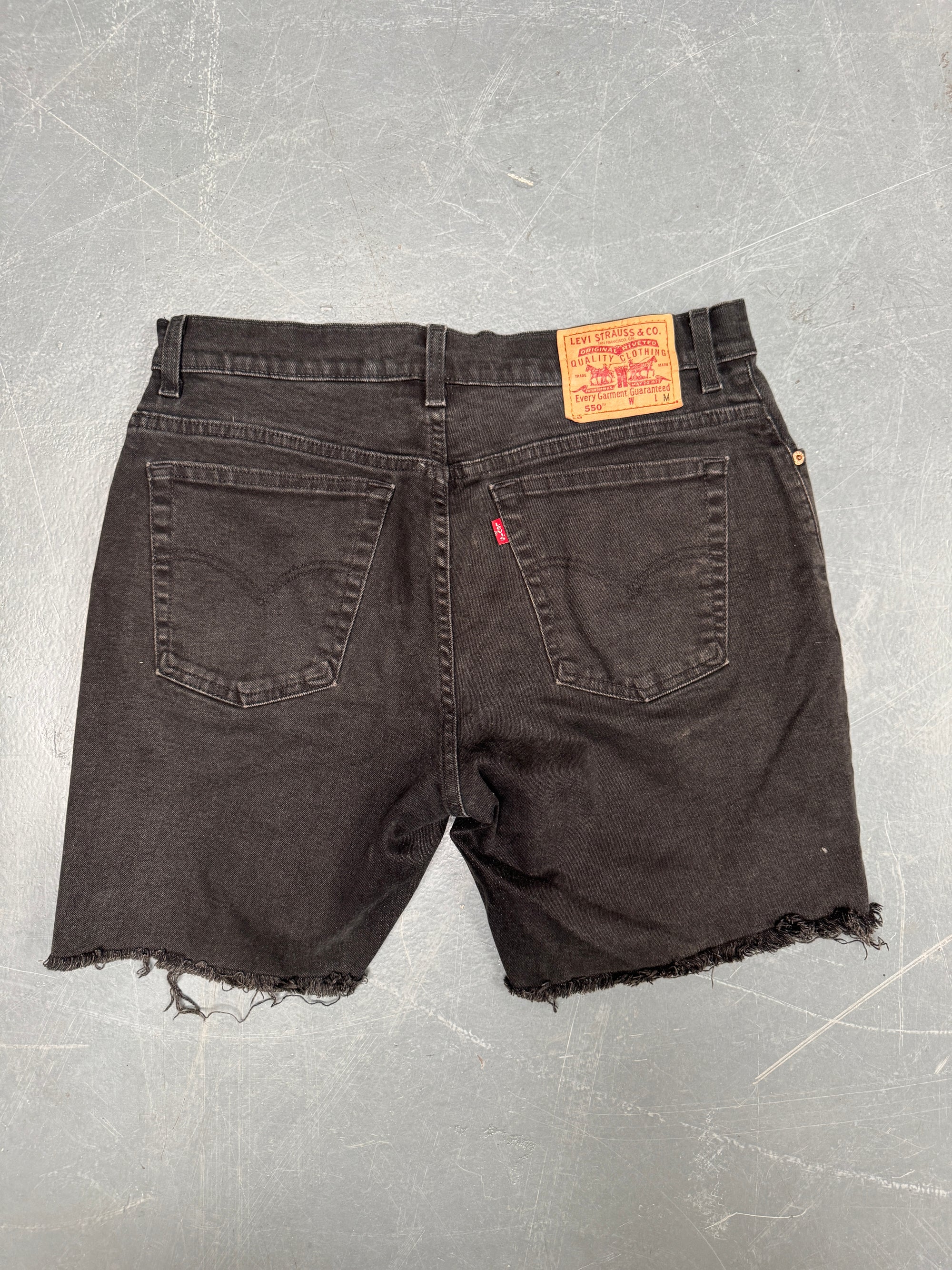 Vintage Ladies Levis Cut Off Denim Shorts - 90s Made - W 32 - SH522