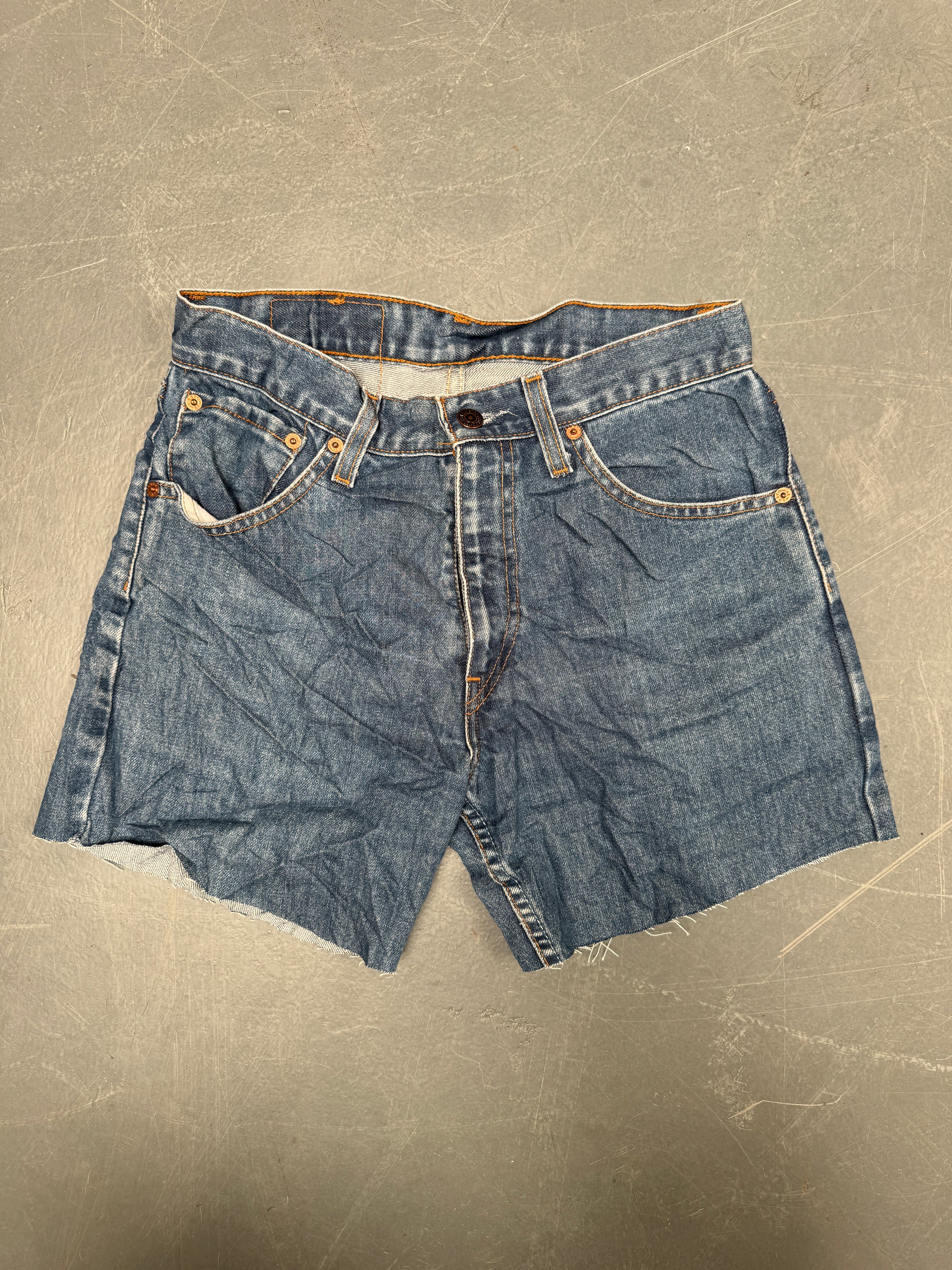 Vintage Ladies Levis Cut Off Denim Shorts - 90s Made - W 28 - SH538