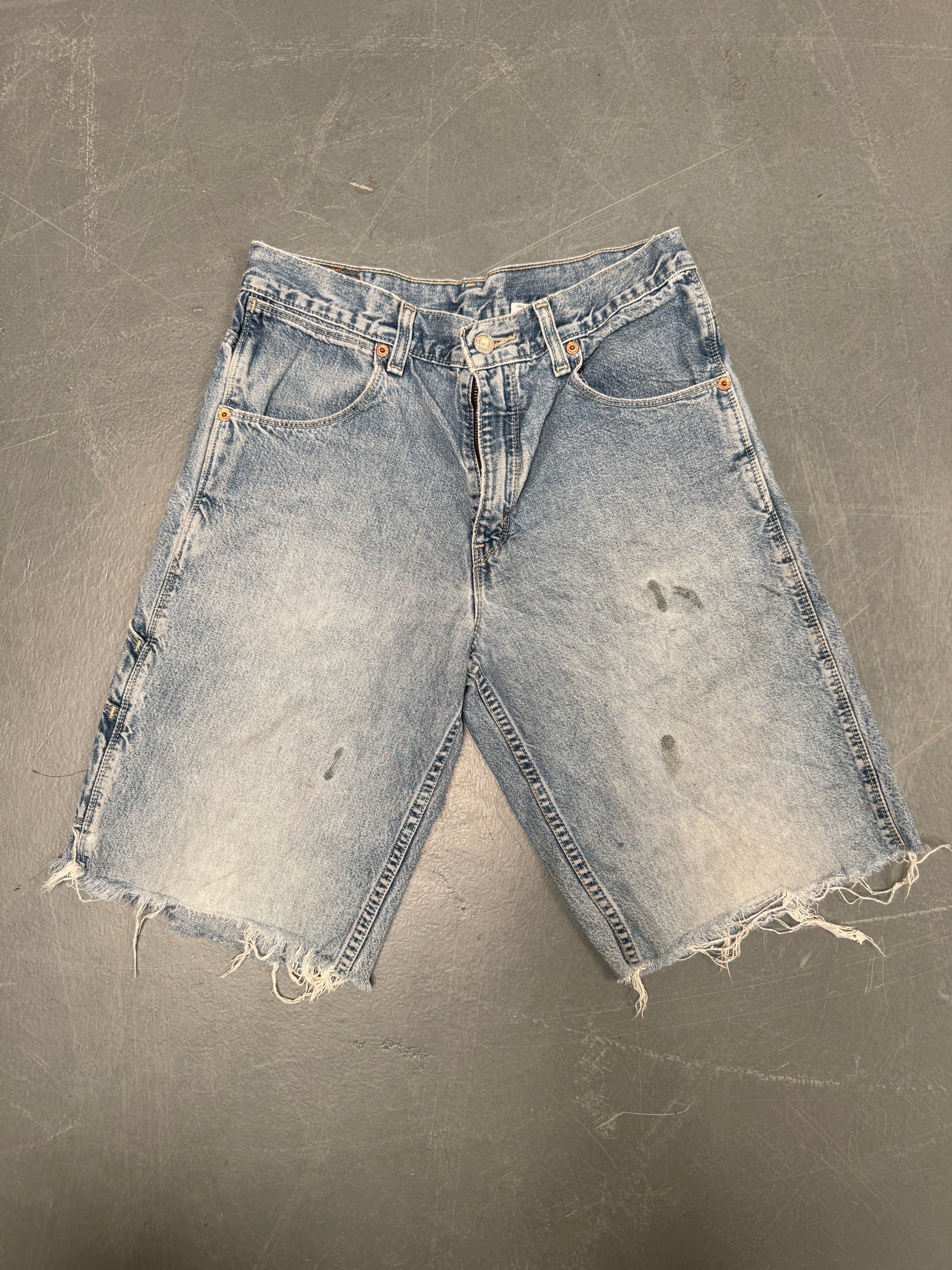 Vintage Ladies Levis Cut Off Denim Shorts - 90s Made - W 28 - SH541