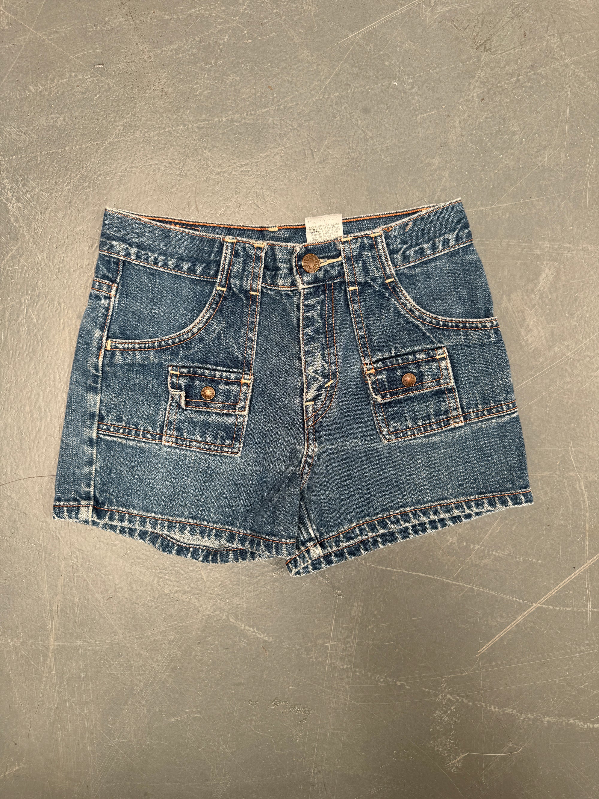 Vintage Ladies Levis Cut Off Denim Shorts - 90s Made - W 25 - SH543