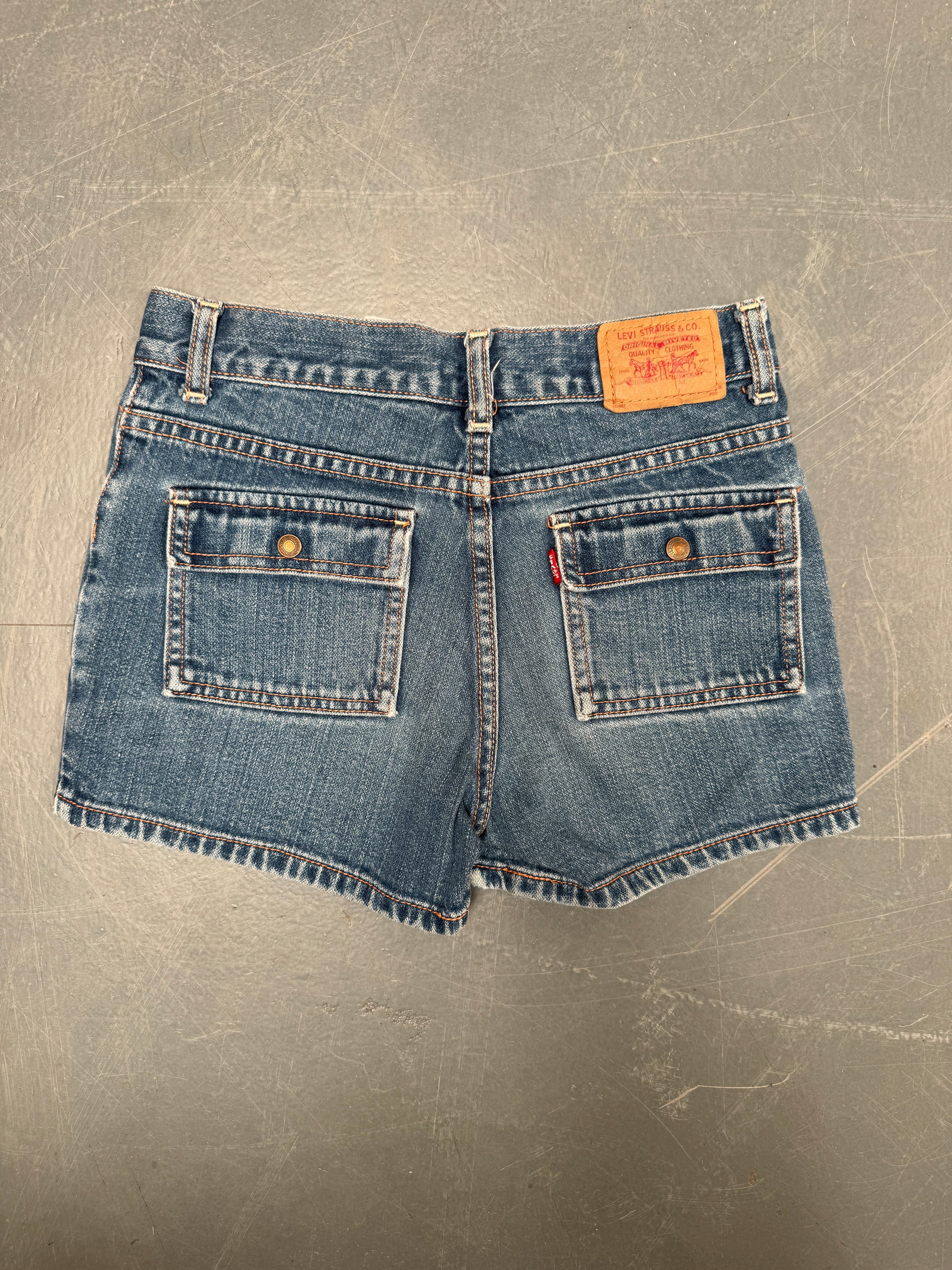 Vintage Ladies Levis Cut Off Denim Shorts - 90s Made - W 25 - SH543