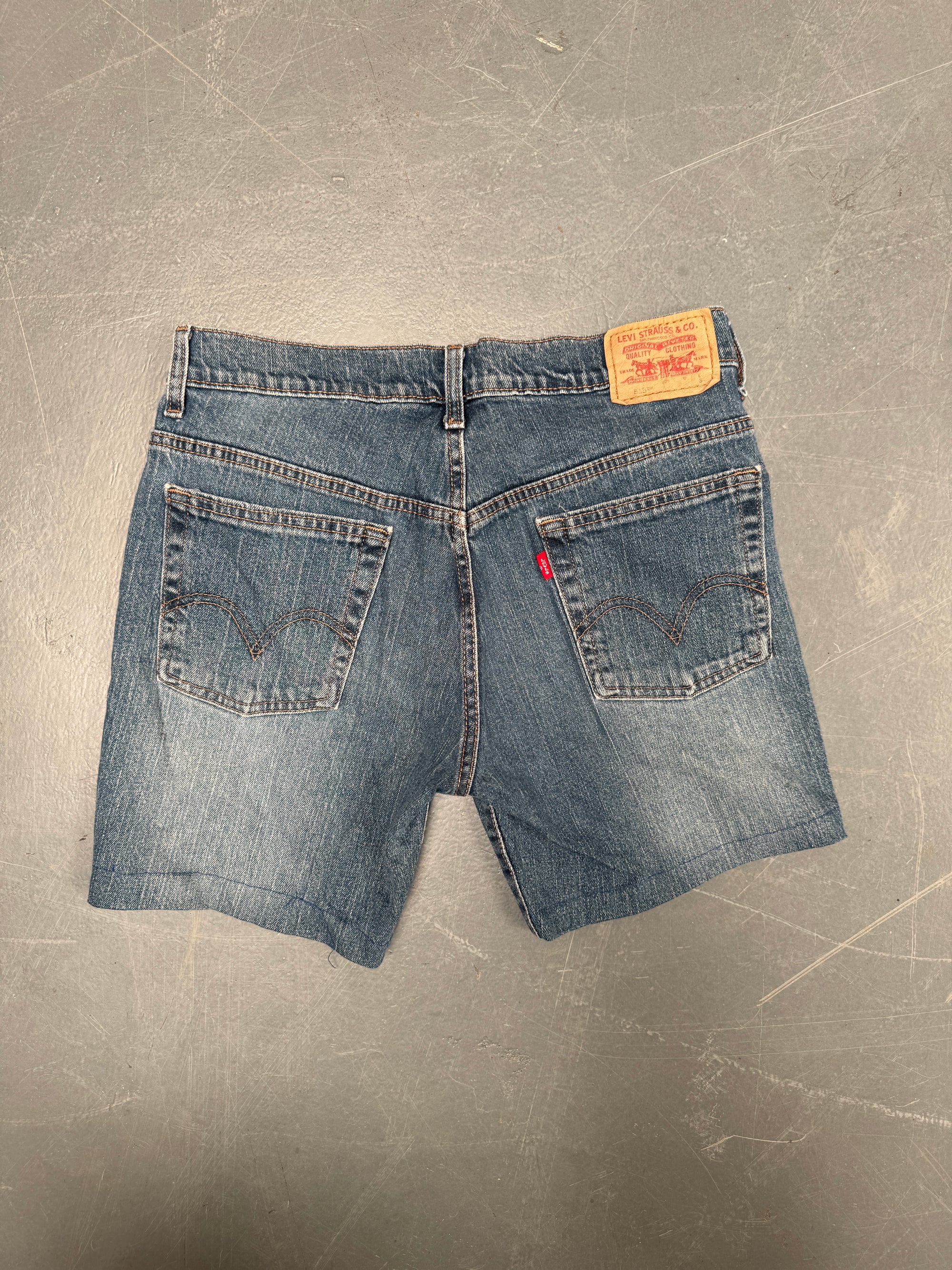 Vintage Ladies Levis Cut Off Denim Shorts - 90s Made - W 29 - SH550