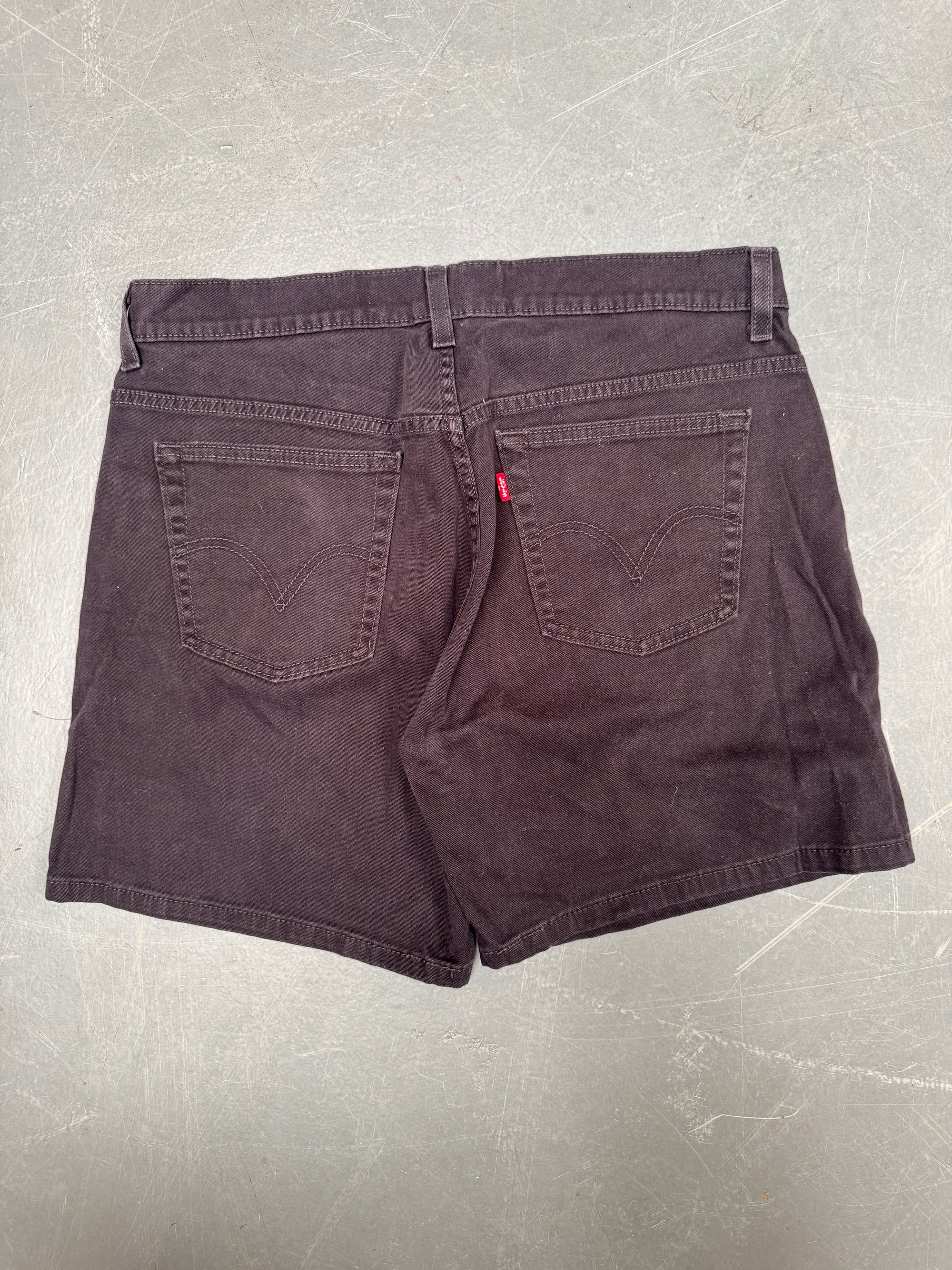 Vintage Ladies Levis Cut Off Denim Shorts - 90s Made - W 33 - SH553