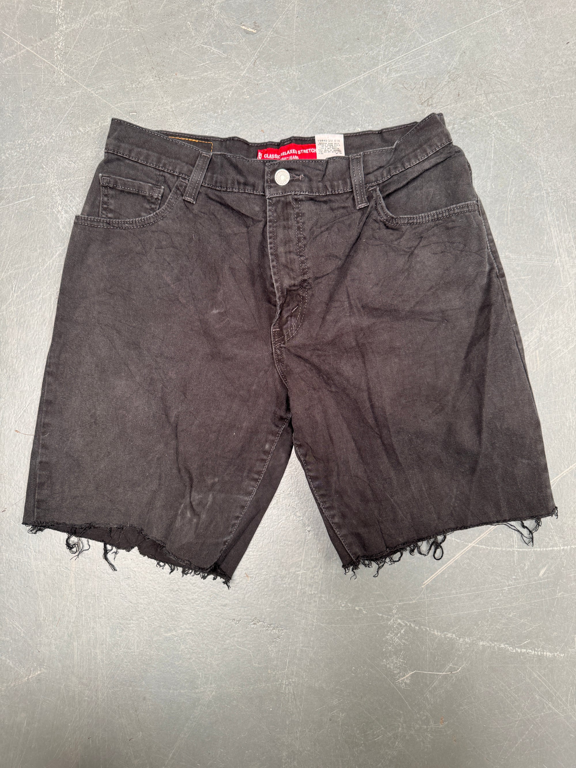 Vintage Ladies Levis Cut Off Denim Shorts - 90s Made - W 30 - SH554