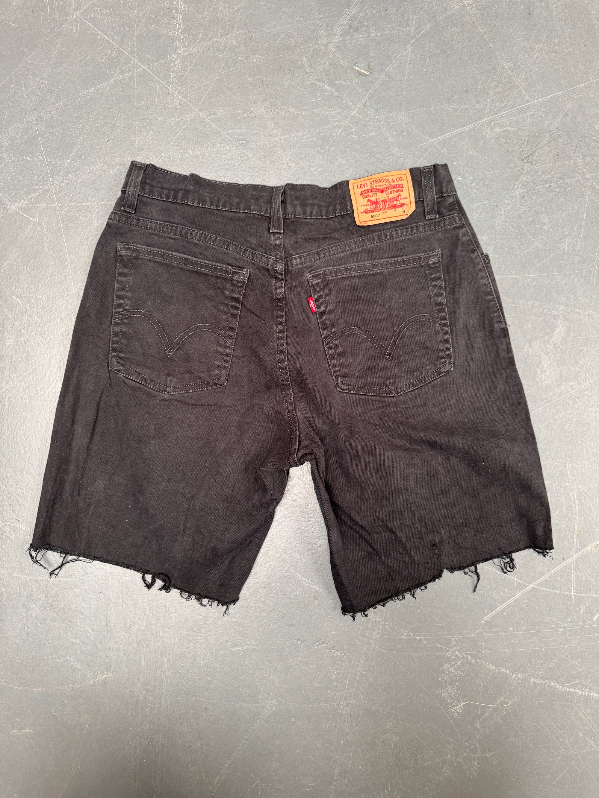 Vintage Ladies Levis Cut Off Denim Shorts - 90s Made - W 30 - SH554