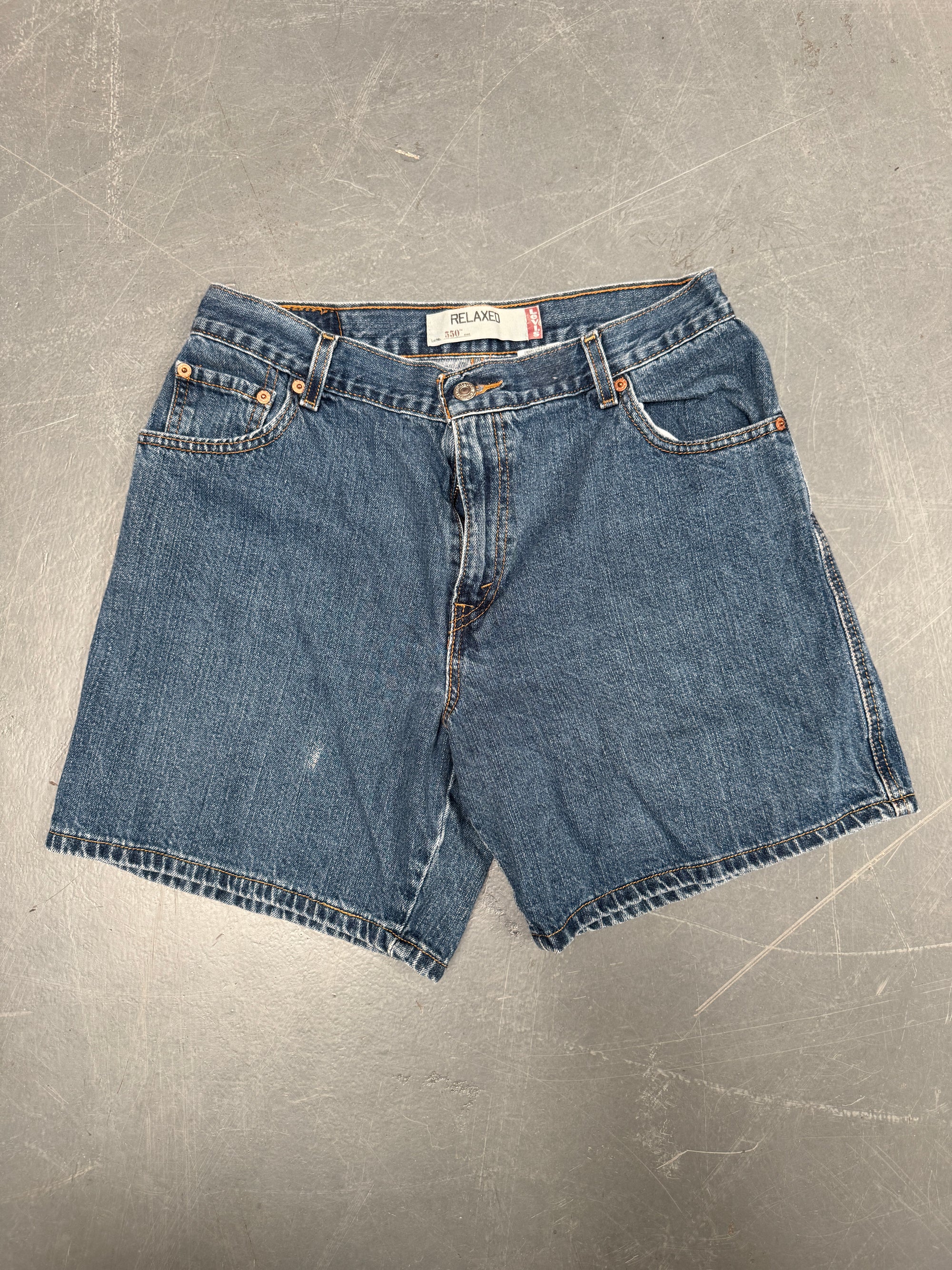 Vintage Ladies Levis Cut Off Denim Shorts - 90s Made - W 30 - SH555