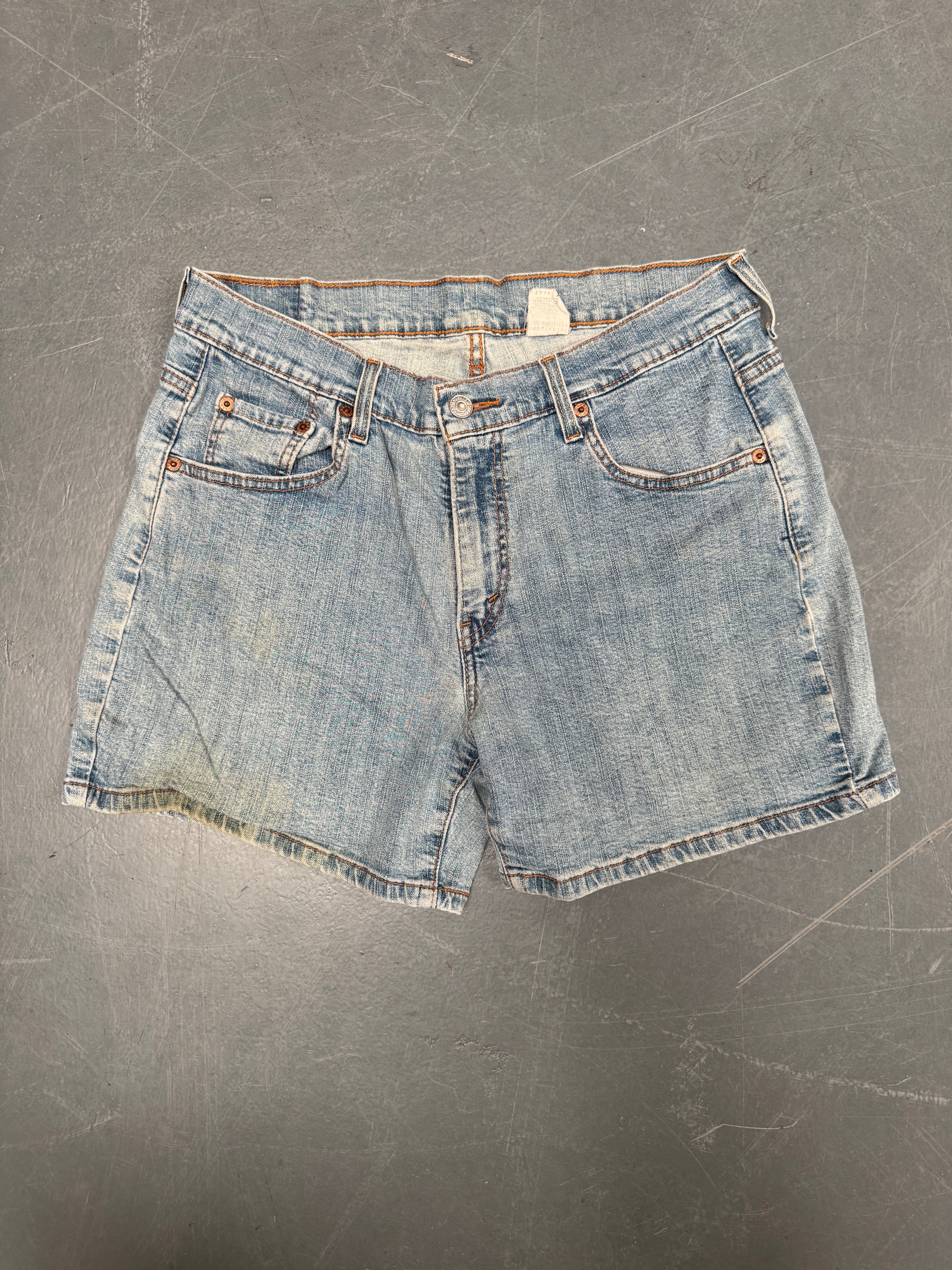 Vintage Ladies Levis Cut Off Denim Shorts - 90s Made - W 30 - SH557